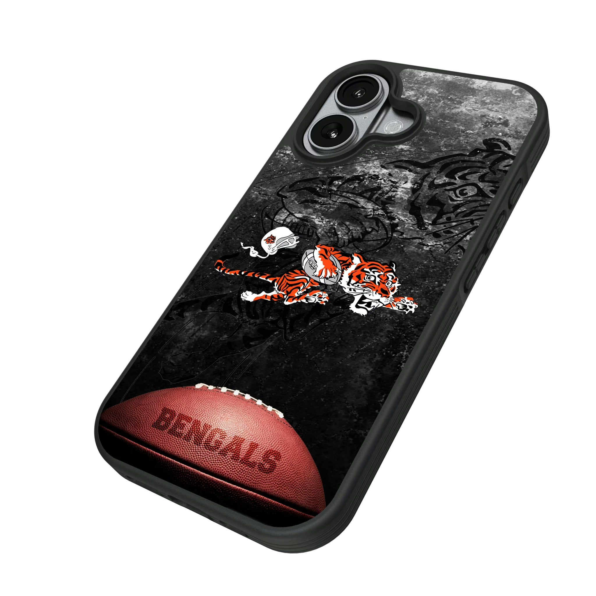 Cincinnati Bengals Historic Collection Legendary iPhone Bump Phone Case for Apple iPhone - Isometric View#Device_iPhone 17