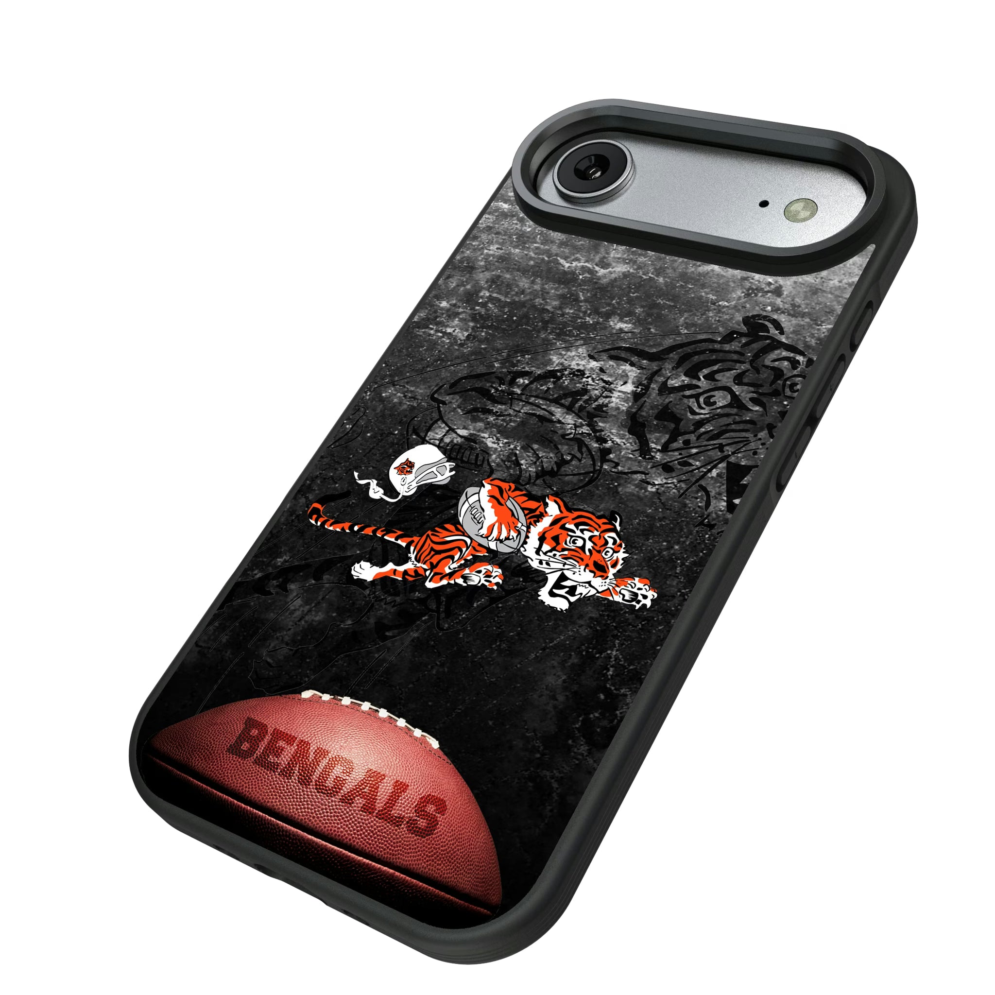 Cincinnati Bengals Historic Collection Legendary iPhone Bump Phone Case for Apple iPhone - Isometric View#Device_iPhone Air