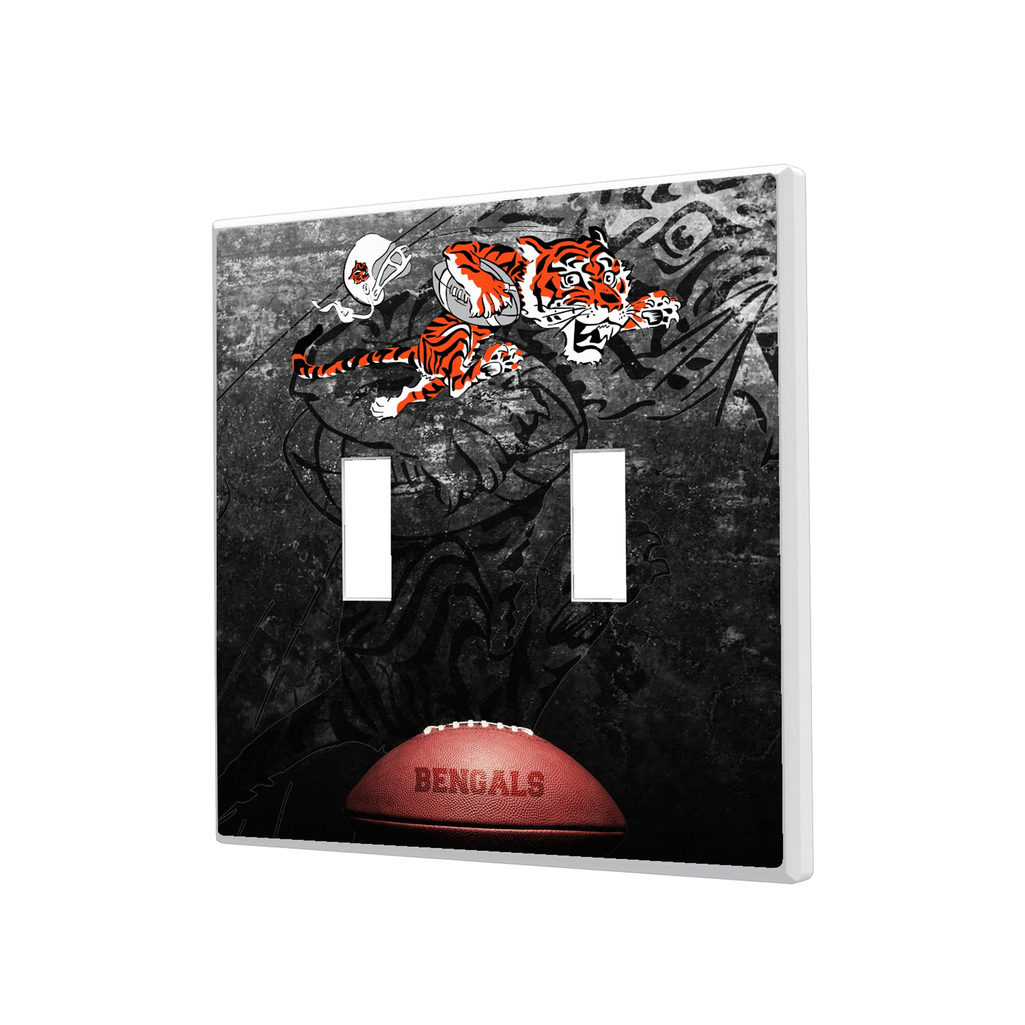 Cincinnati Bengals Historic Collection Legendary Hidden-Screw Light Switch Plate#Style_Double Toggle