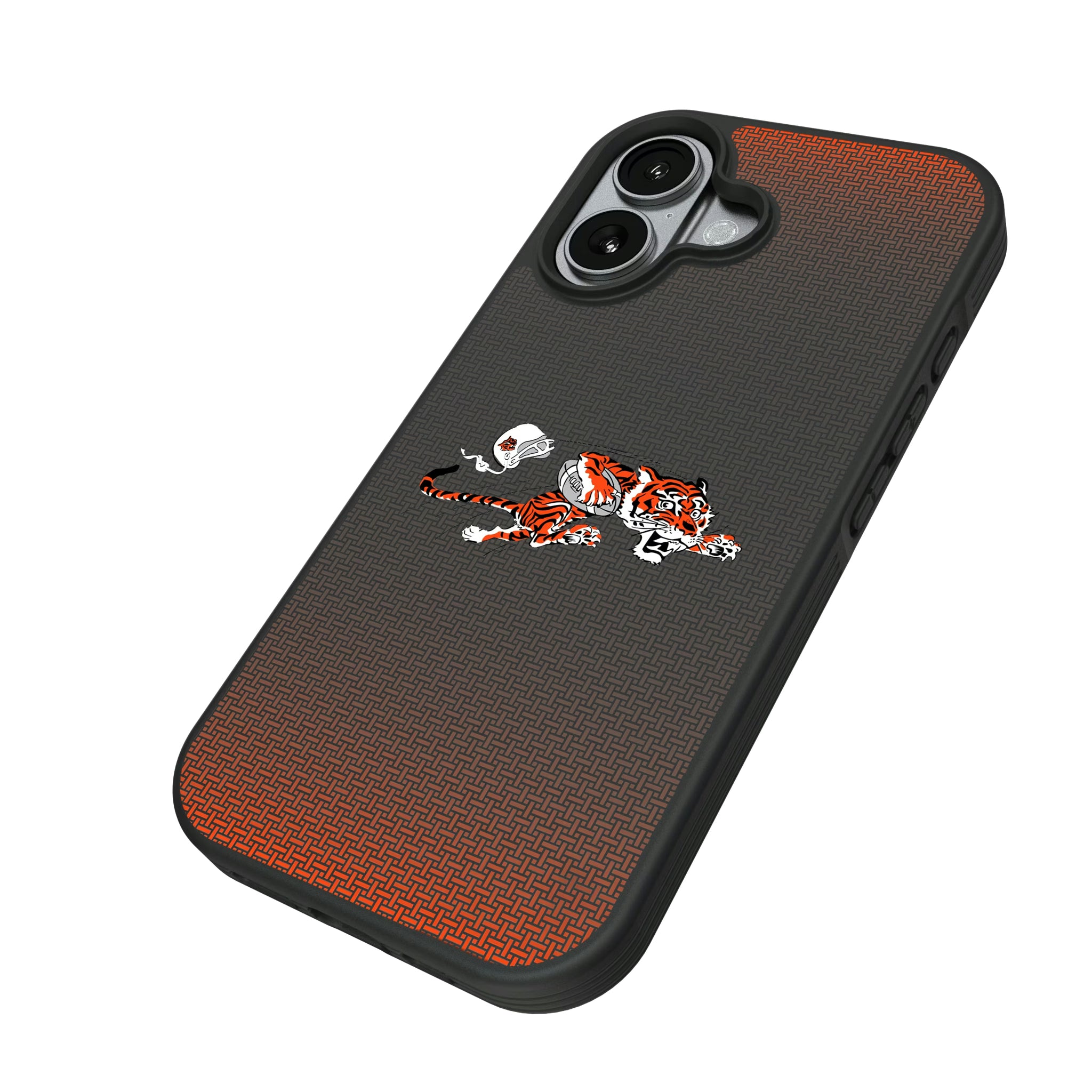 Cincinnati Bengals Historic Collection Linen iPhone Bump Phone Case for Apple iPhone - Isometric View#Device_iPhone 17
