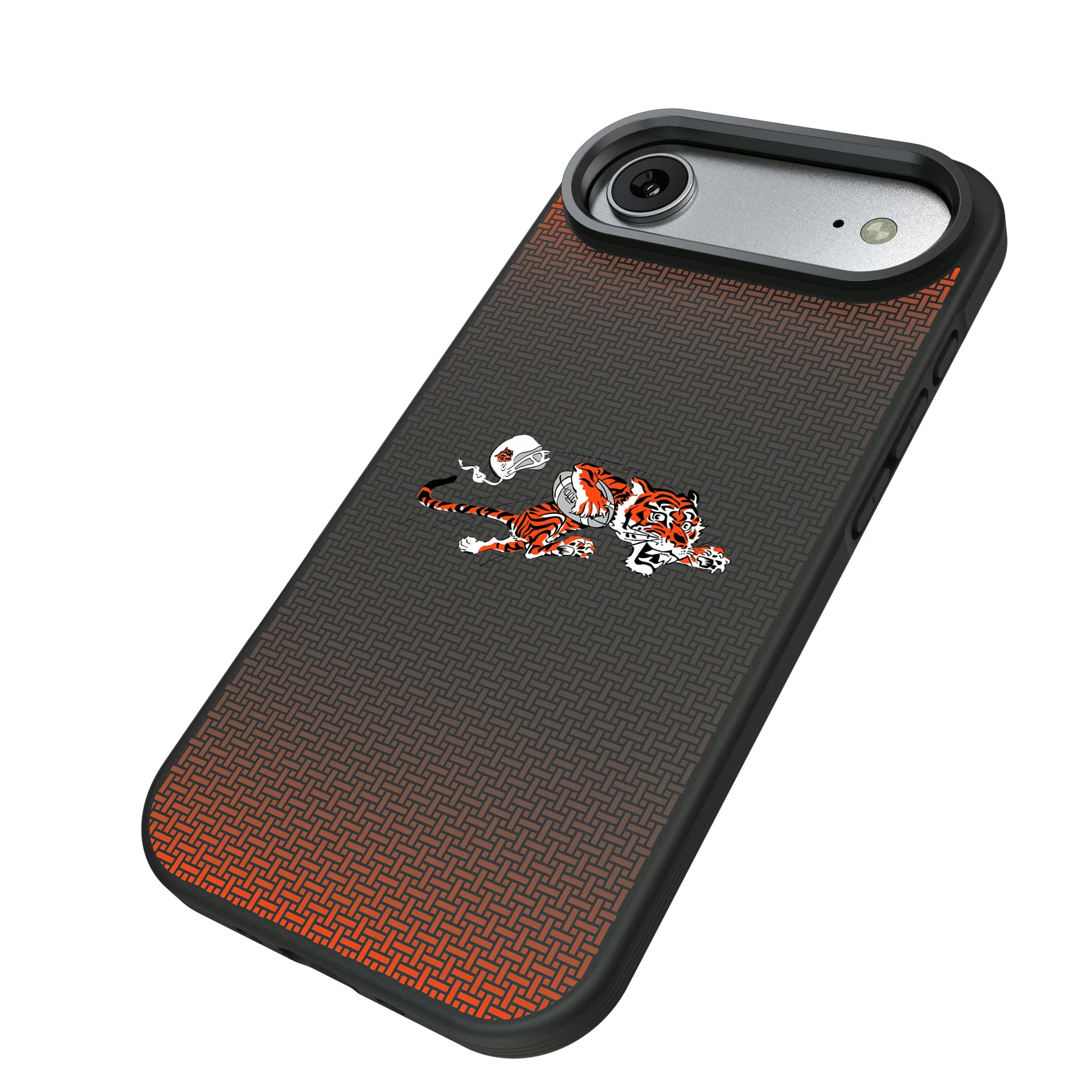 Cincinnati Bengals Historic Collection Linen iPhone Bump Phone Case for Apple iPhone - Isometric View#Device_iPhone Air