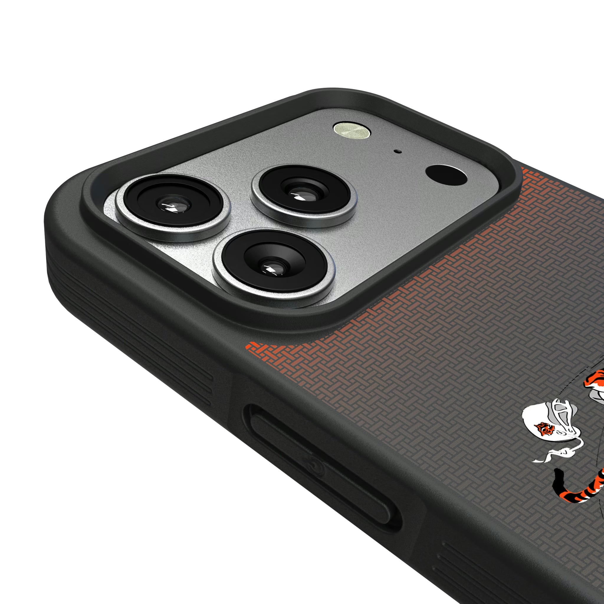 Cincinnati Bengals Historic Collection Linen iPhone Bump Phone Case for Apple iPhone - Detail#Device_iPhone 17 Pro