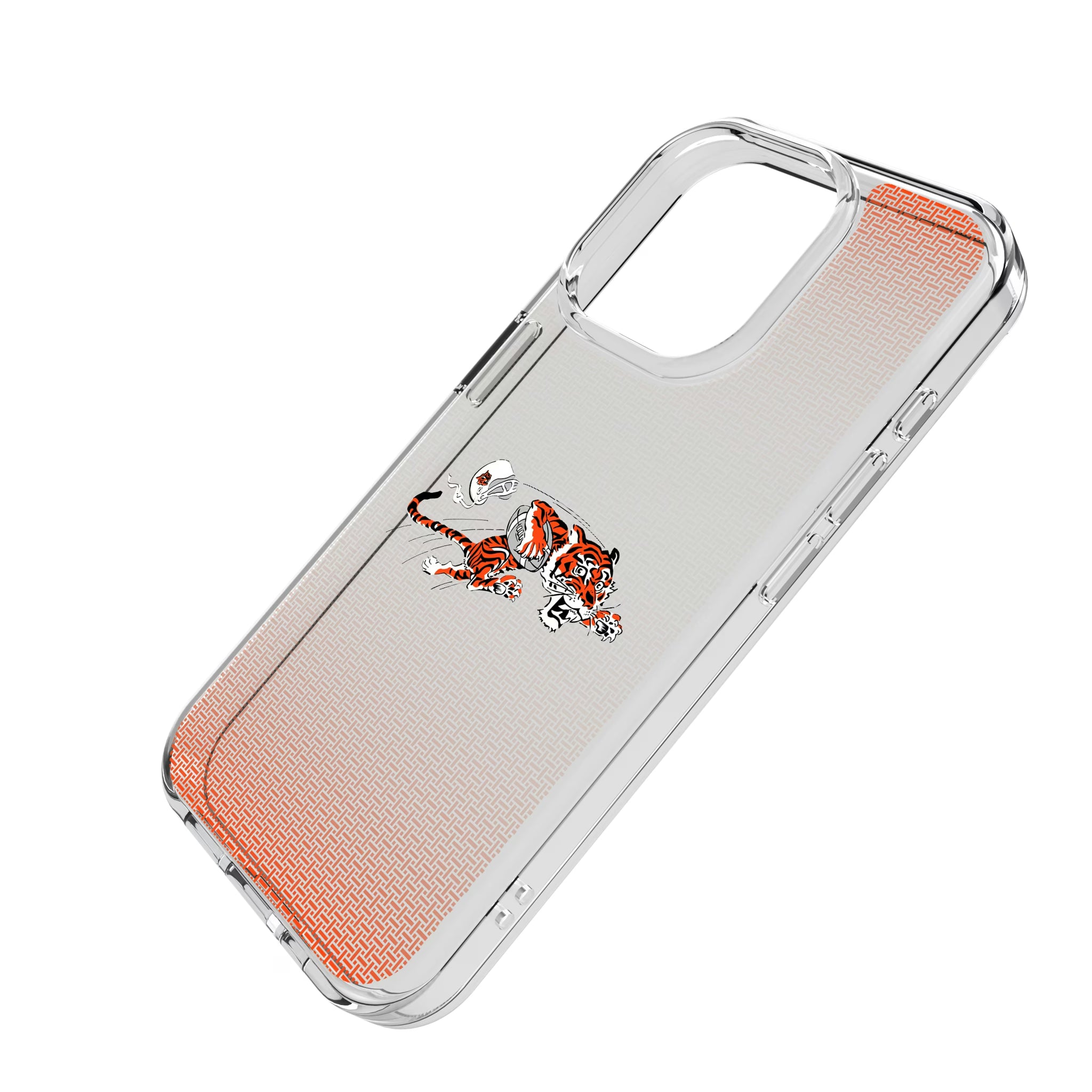 Cincinnati Bengals Historic Collection Linen iPhone Clear Phone Case for Apple iPhone - Isometric View