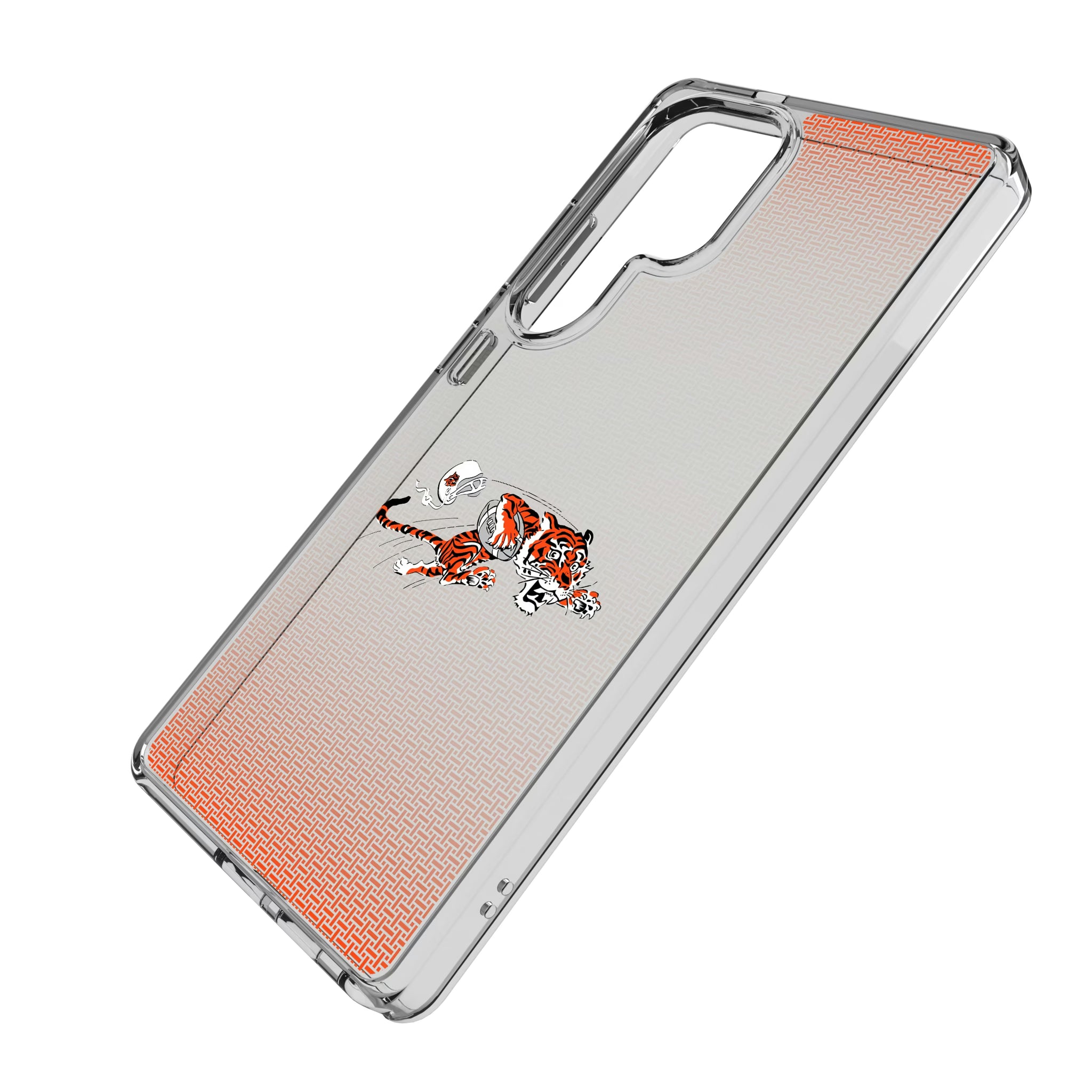 Cincinnati Bengals Historic Collection Linen Galaxy Clear Phone Case for Samsung Galaxy - Isometric View