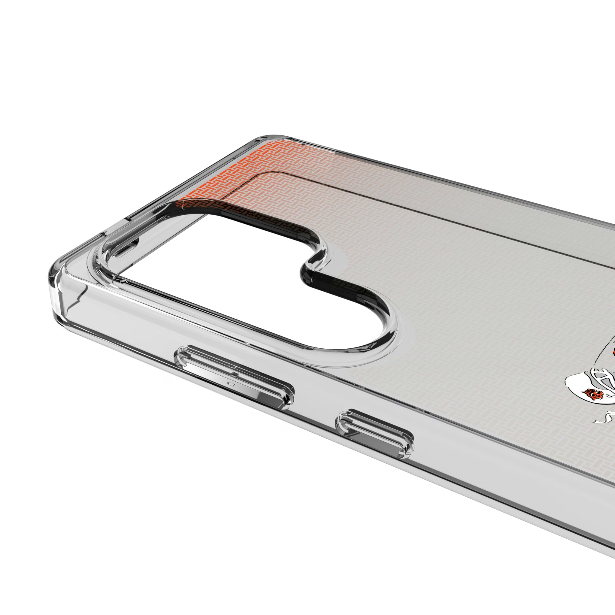 Cincinnati Bengals Historic Collection Linen Galaxy Clear Phone Case for Samsung Galaxy - Detail