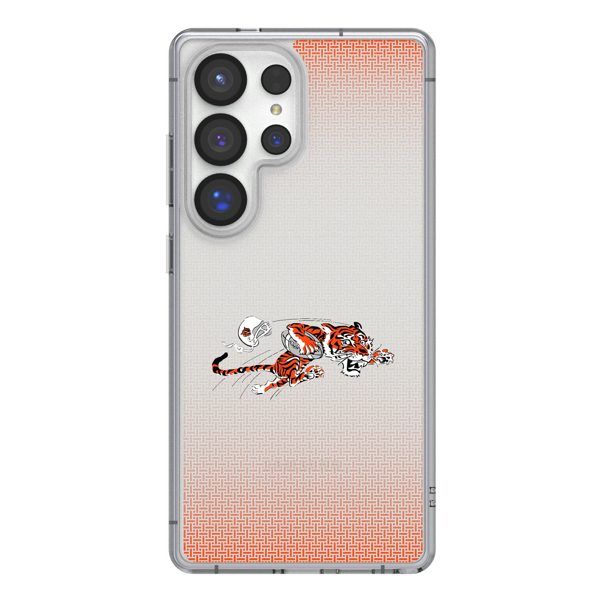 Cincinnati Bengals Historic Collection Linen Galaxy Clear Phone Case for Samsung Galaxy