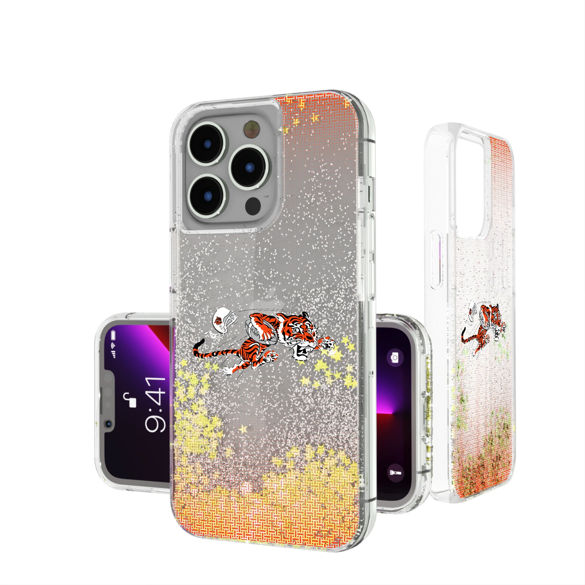 Cincinnati Bengals Historic Collection Linen iPhone Glitter Phone Case for Apple iPhone