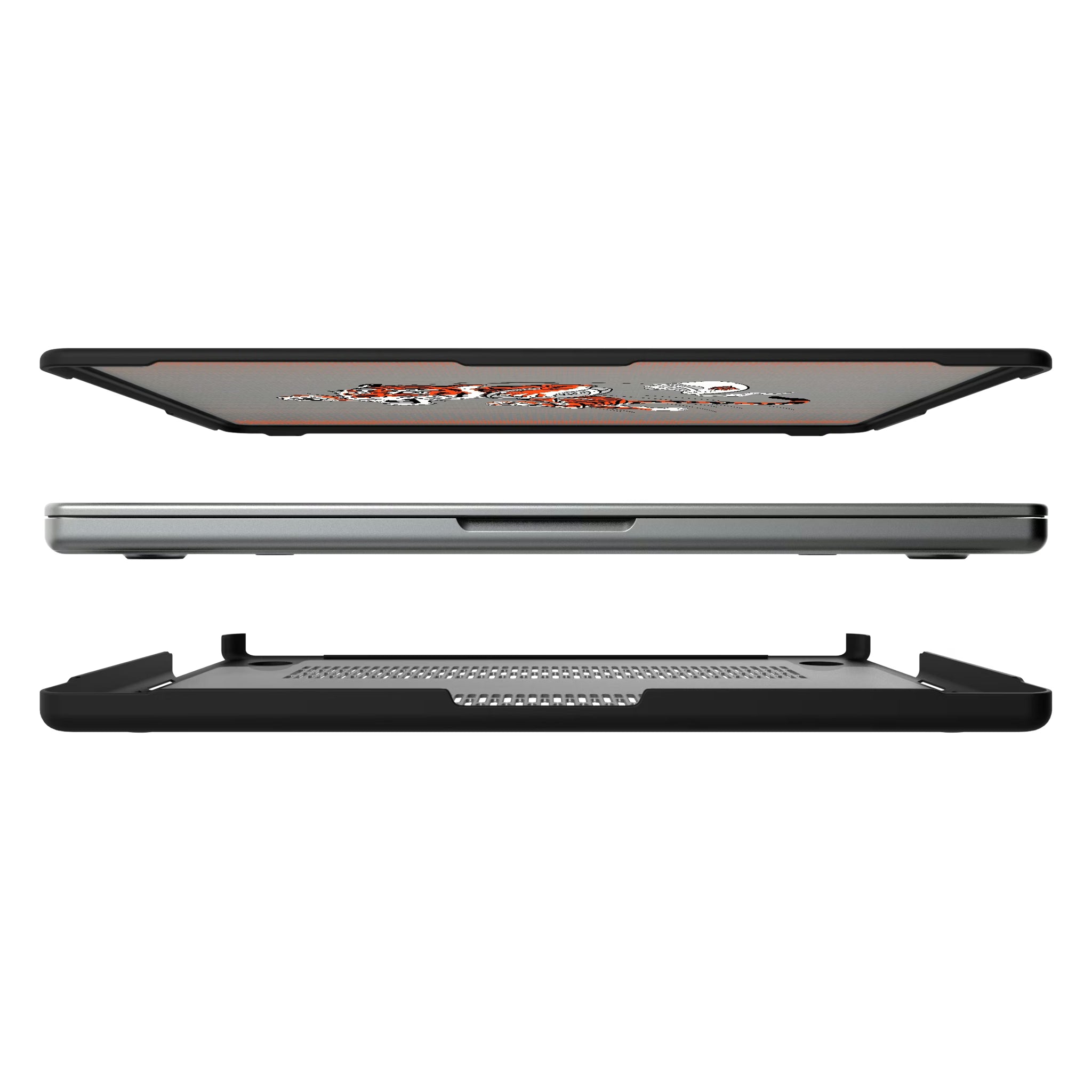 Cincinnati Bengals Historic Collection Linen MacBook Laptop Case for Apple MacBook#Device_MacBook Pro (14-inch, 2021) / MacBook Pro (14-inch, 2023) / MacBook Pro (14-inch, 2024)