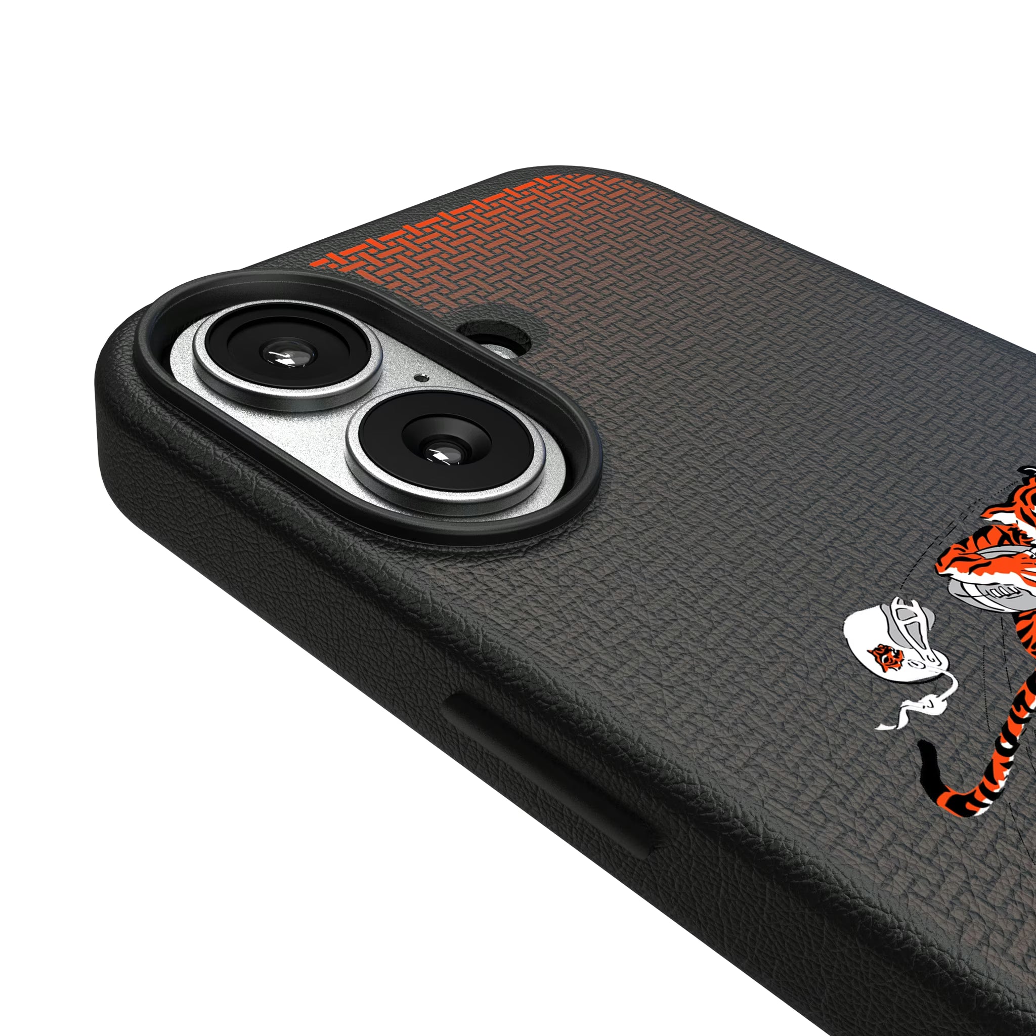 Cincinnati Bengals Historic Collection Linen iPhone MagSafe Compatible Phone Case for Apple iPhone - Detail#Device_iPhone 17