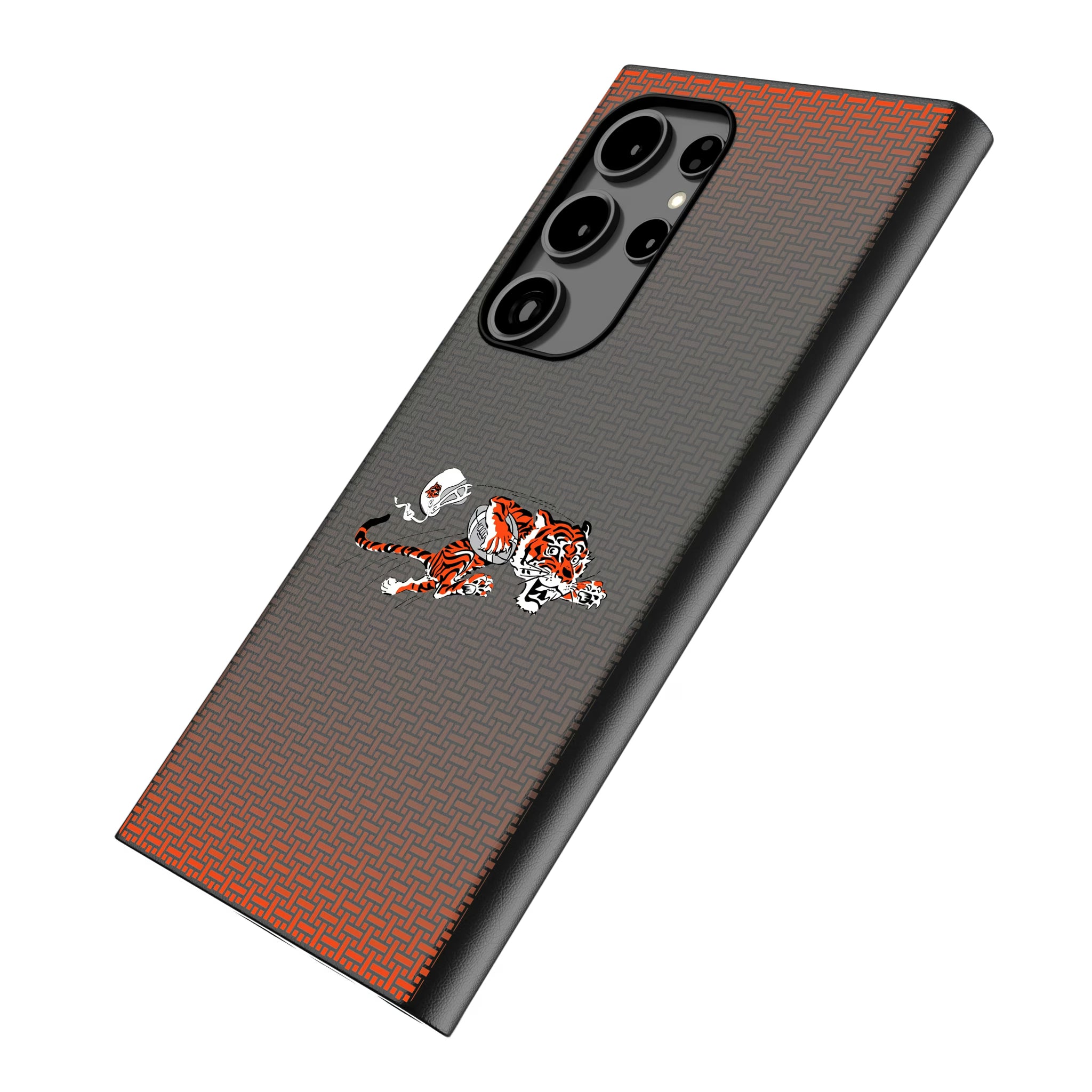 Cincinnati Bengals Historic Collection Linen Galaxy MagSafe Compatible Phone Case for Samsung Galaxy - Isometric View