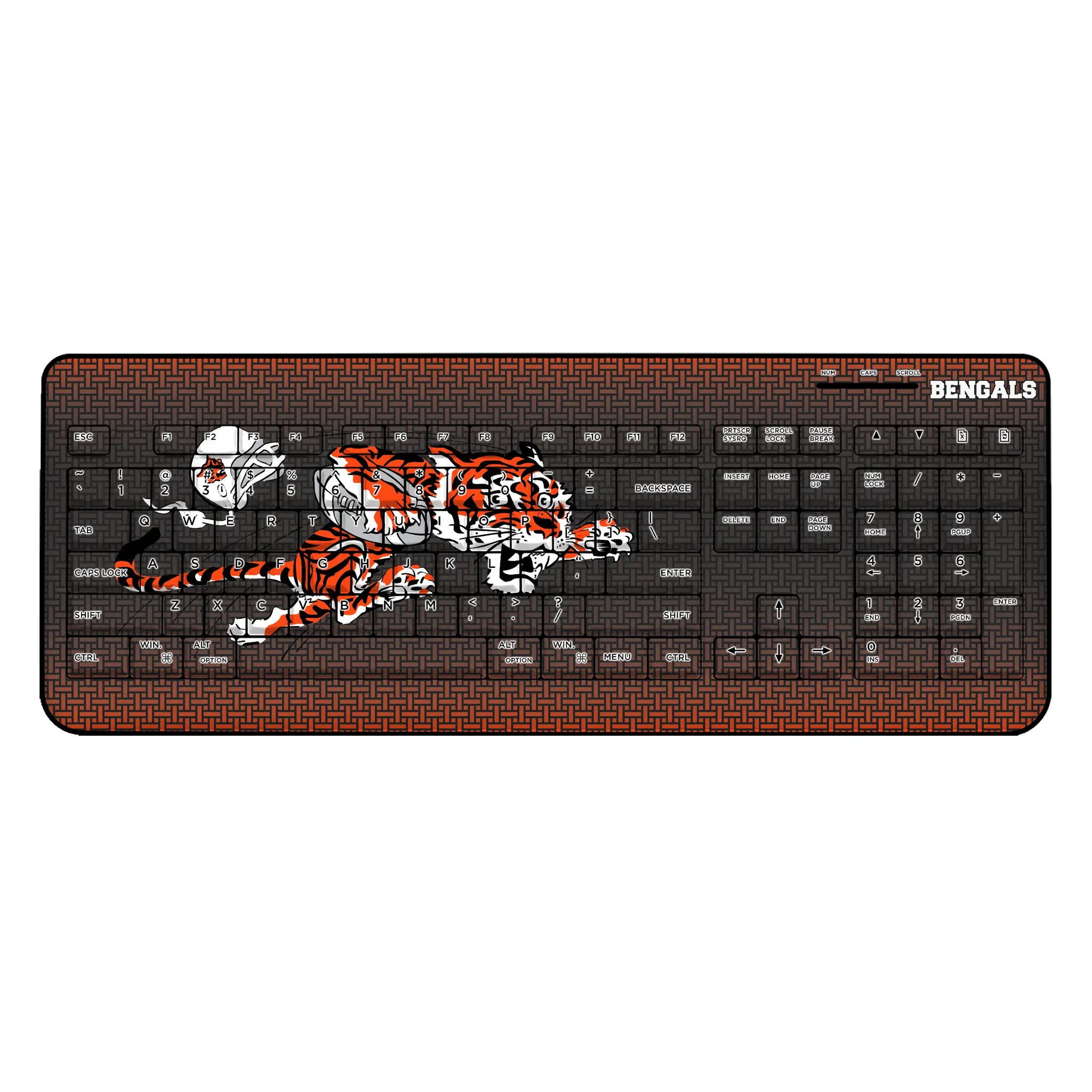 Cincinnati Bengals Historic Collection Linen Wireless USB Keyboard