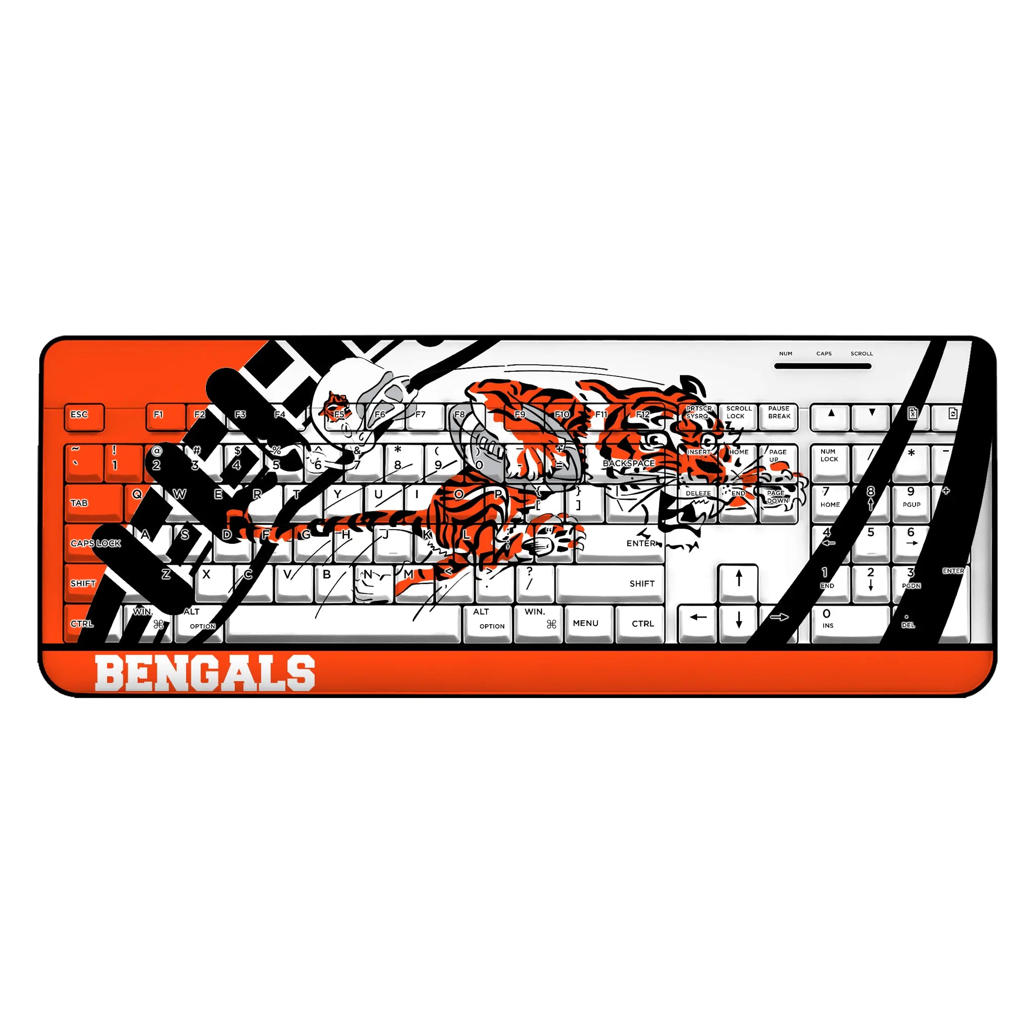 Cincinnati Bengals Historic Collection Passtime Wireless USB Keyboard