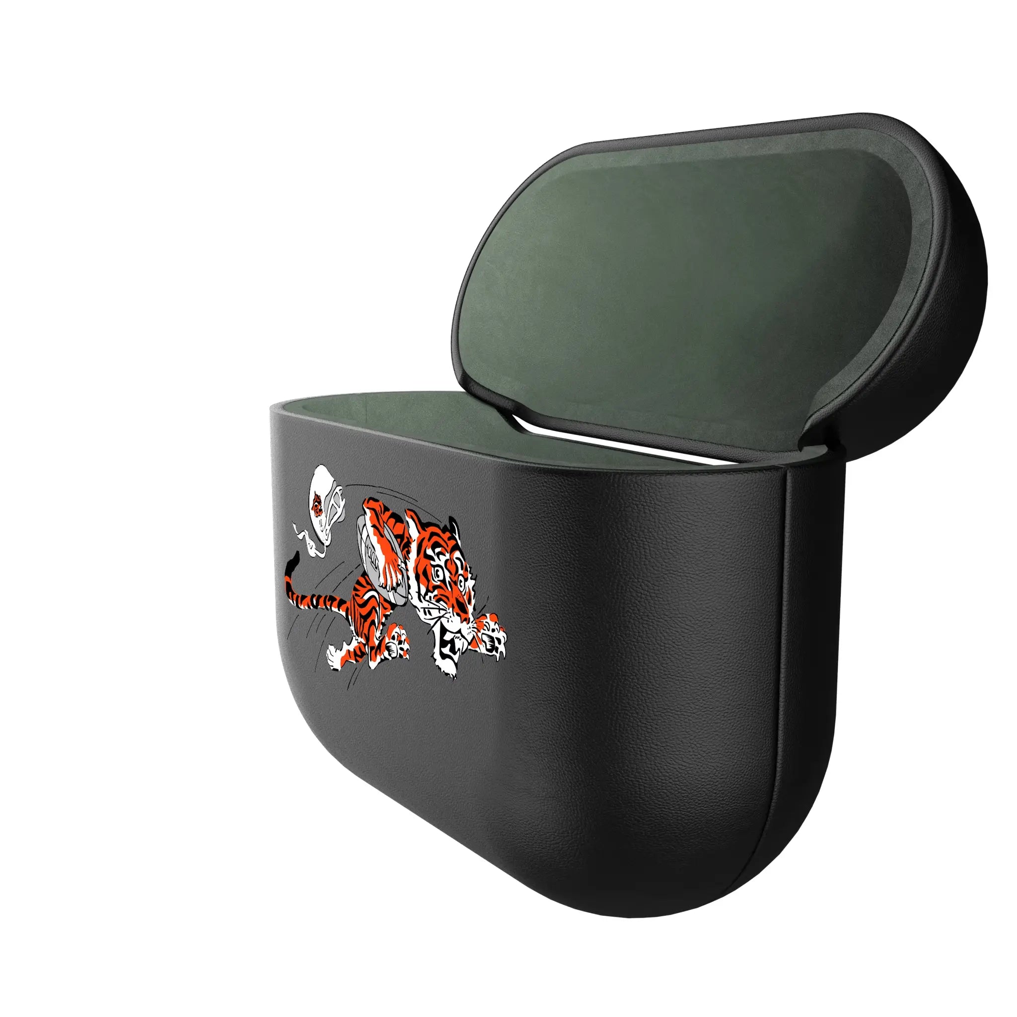 Cincinnati Bengals Historic Collection Personalized Insignia AirPods AirPod Case Cover - Isometric View#Device_AirPods 3rd Gen