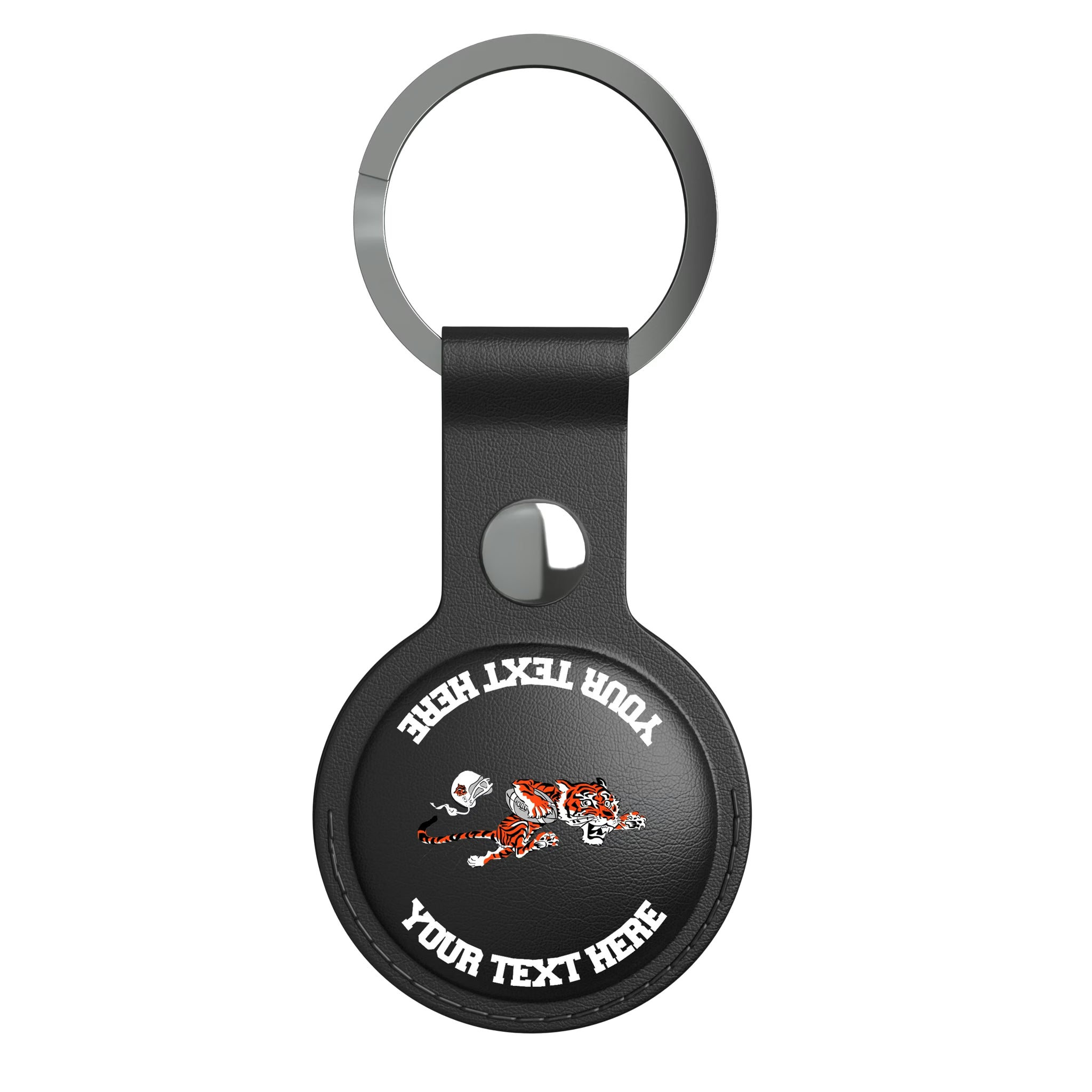 Cincinnati Bengals Historic Collection Personalized Insignia AirTag Black Airtag Holder