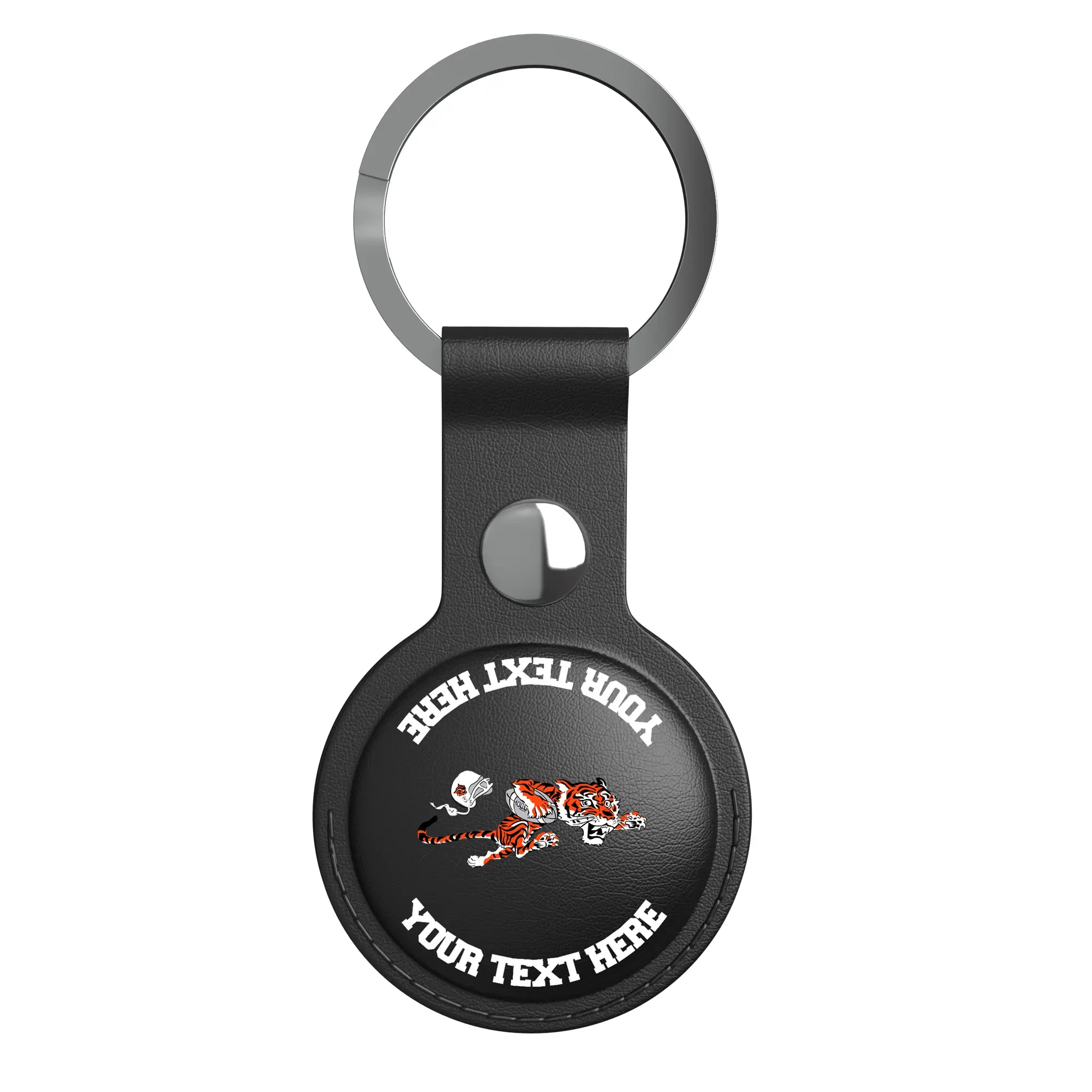 Cincinnati Bengals Historic Collection Personalized Insignia AirTag Black Airtag Holder