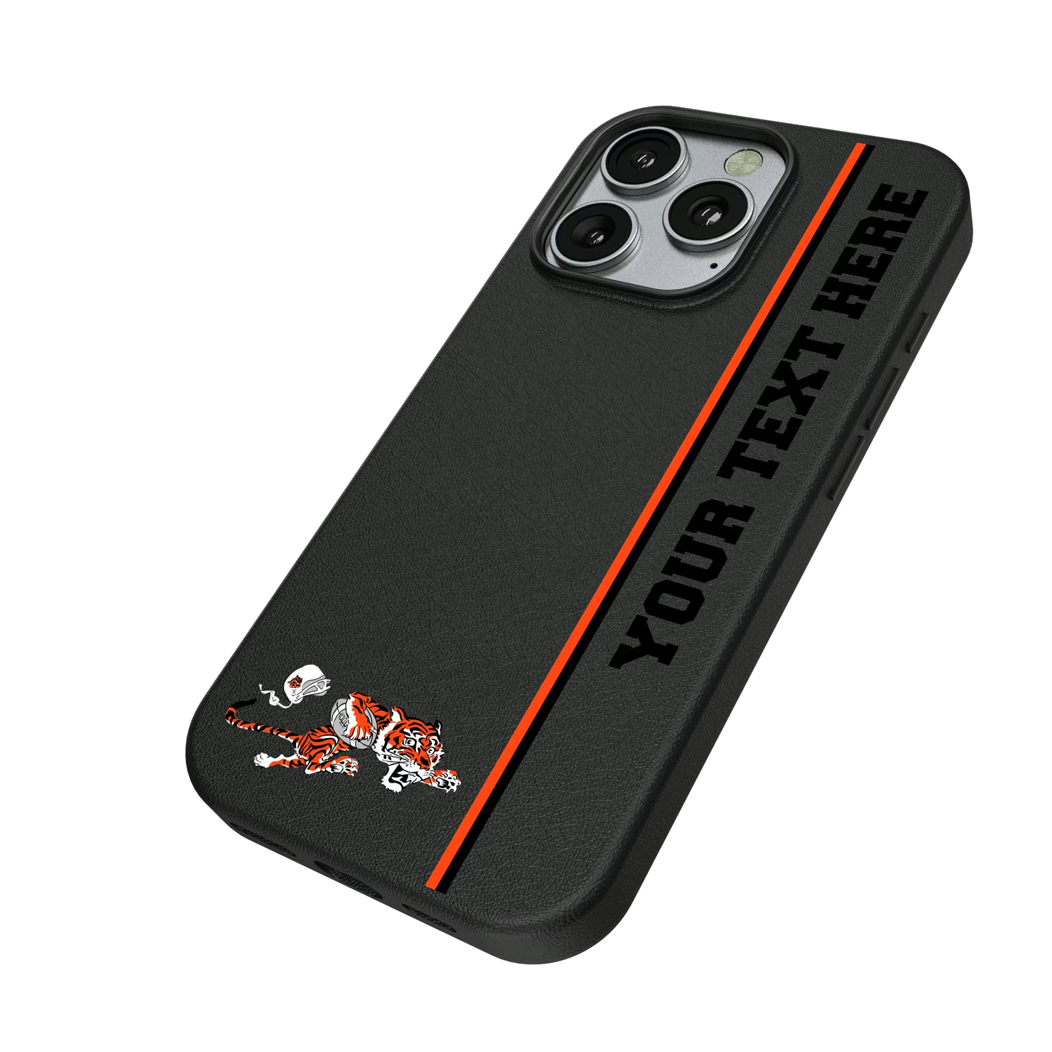 Cincinnati Bengals Historic Collection Personalized Sidebard iPhone MagSafe Compatible Phone Case for Apple iPhone - Isometric View