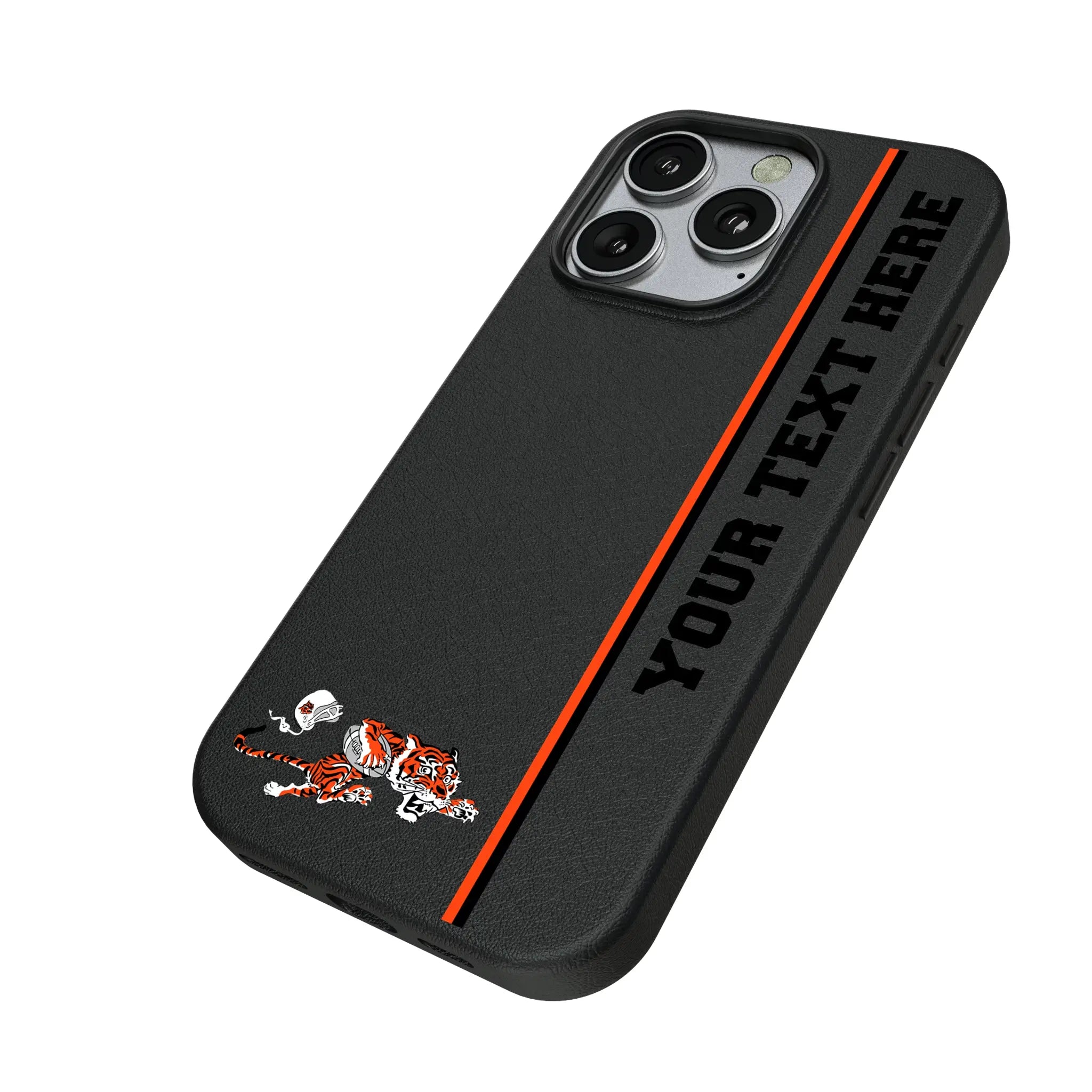 Cincinnati Bengals Historic Collection Personalized Sidebard iPhone MagSafe Compatible Phone Case for Apple iPhone - Isometric View