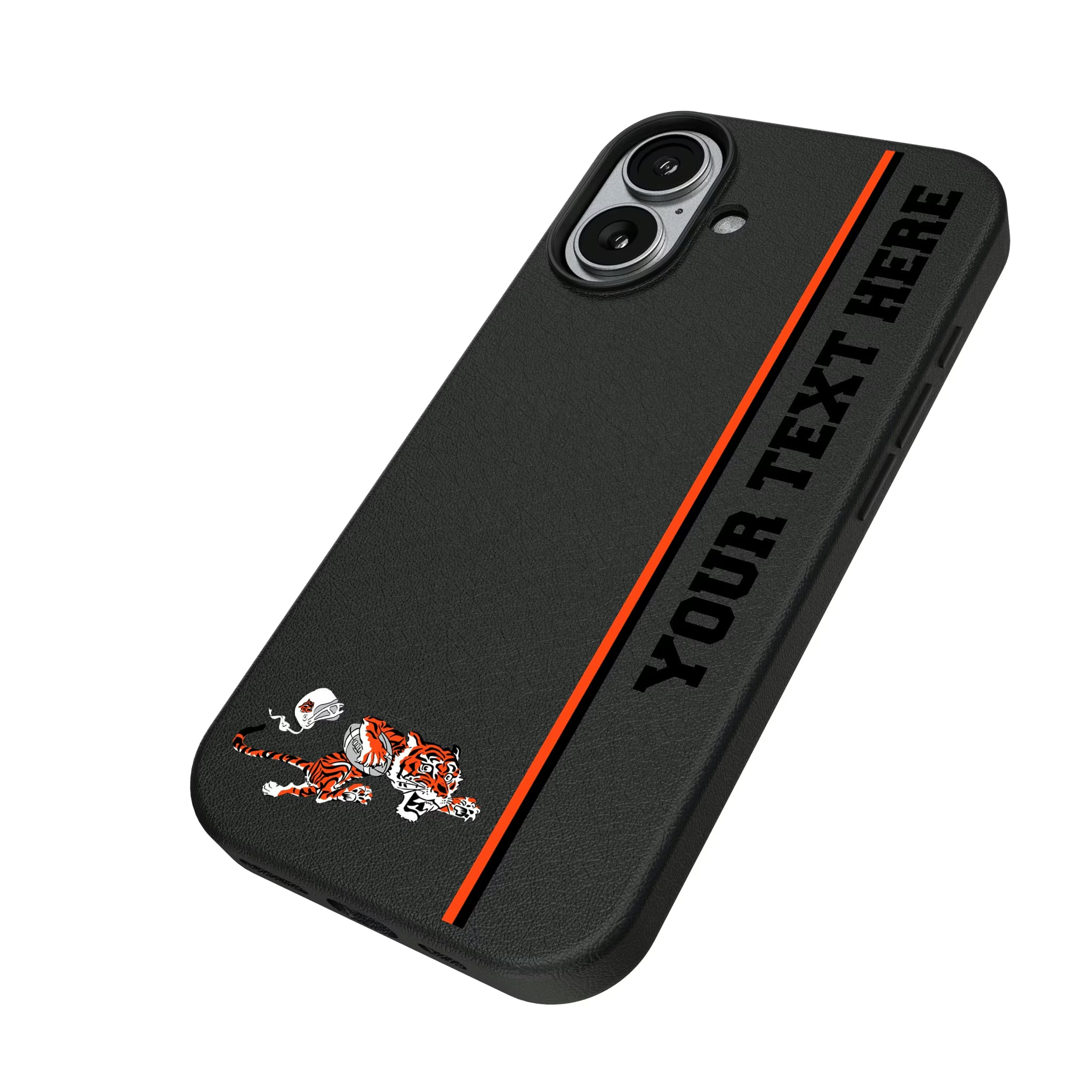 Cincinnati Bengals Historic Collection Personalized Sidebard iPhone MagSafe Compatible Phone Case for Apple iPhone - Isometric View#Device_iPhone 17