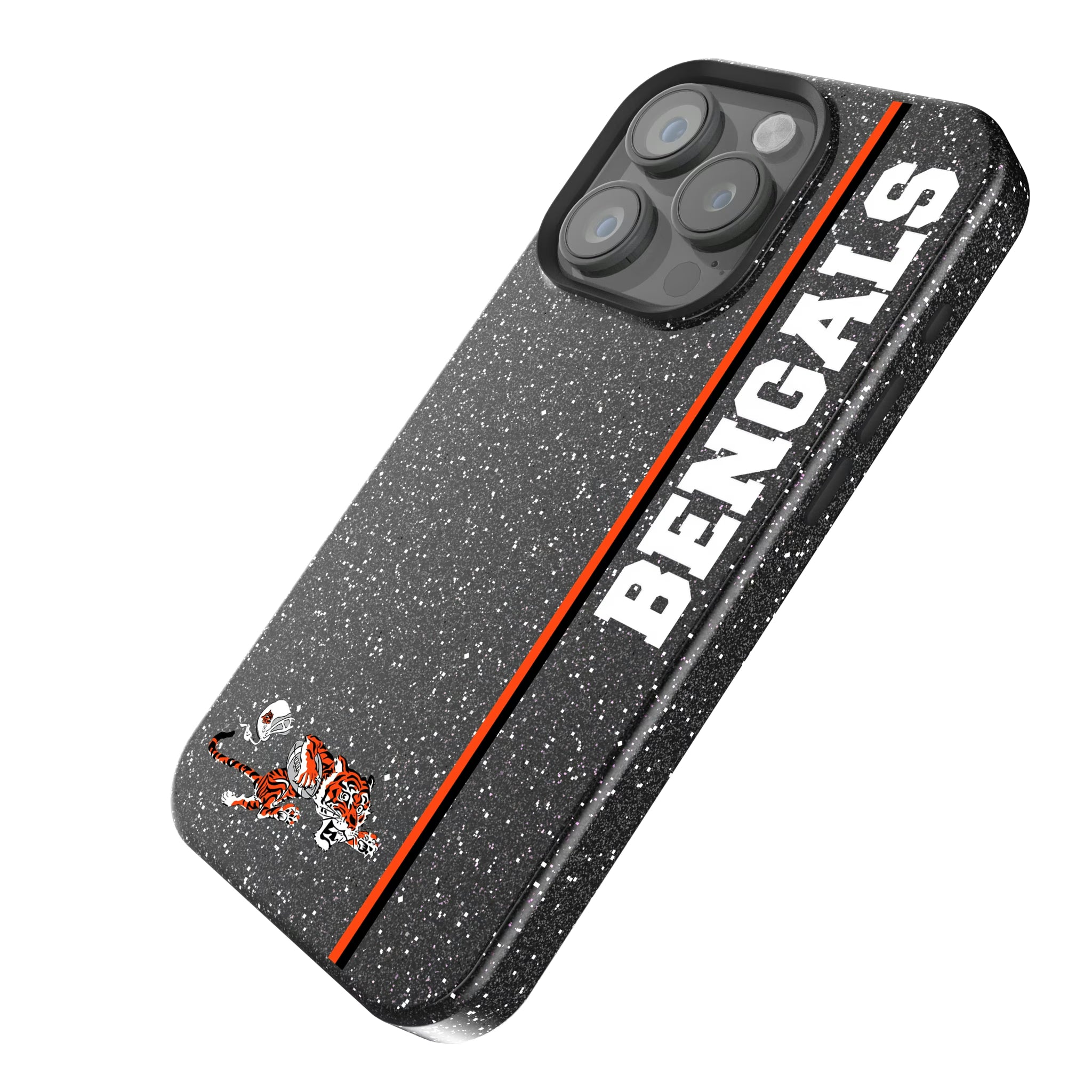 Cincinnati Bengals Historic Collection Sidebar iPhone Bling Phone Case for Apple iPhone - Isometric View