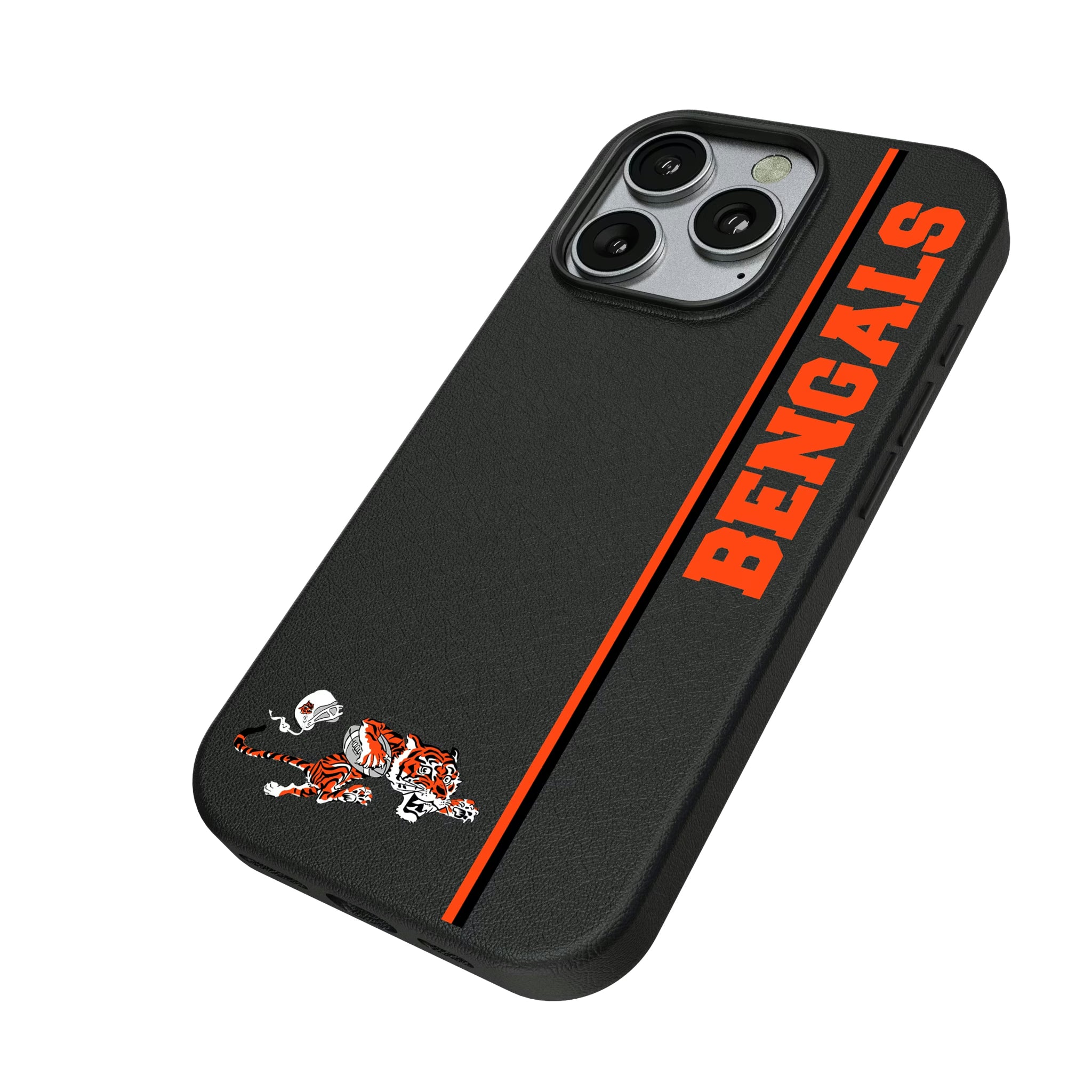 Cincinnati Bengals Historic Collection Sidebar iPhone MagSafe Compatible Phone Case for Apple iPhone - Isometric View