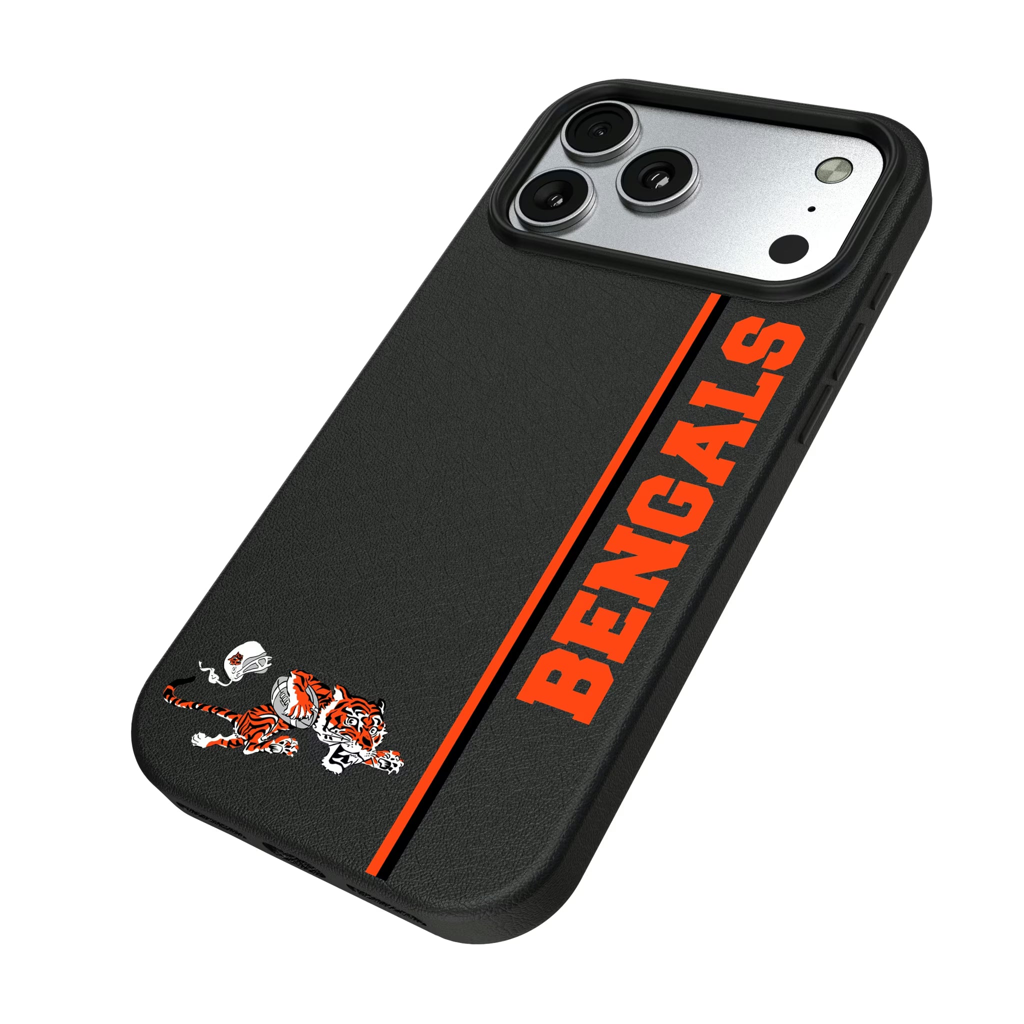Cincinnati Bengals Historic Collection Sidebar iPhone MagSafe Compatible Phone Case for Apple iPhone - Isometric View#Device_iPhone 17 Pro Max