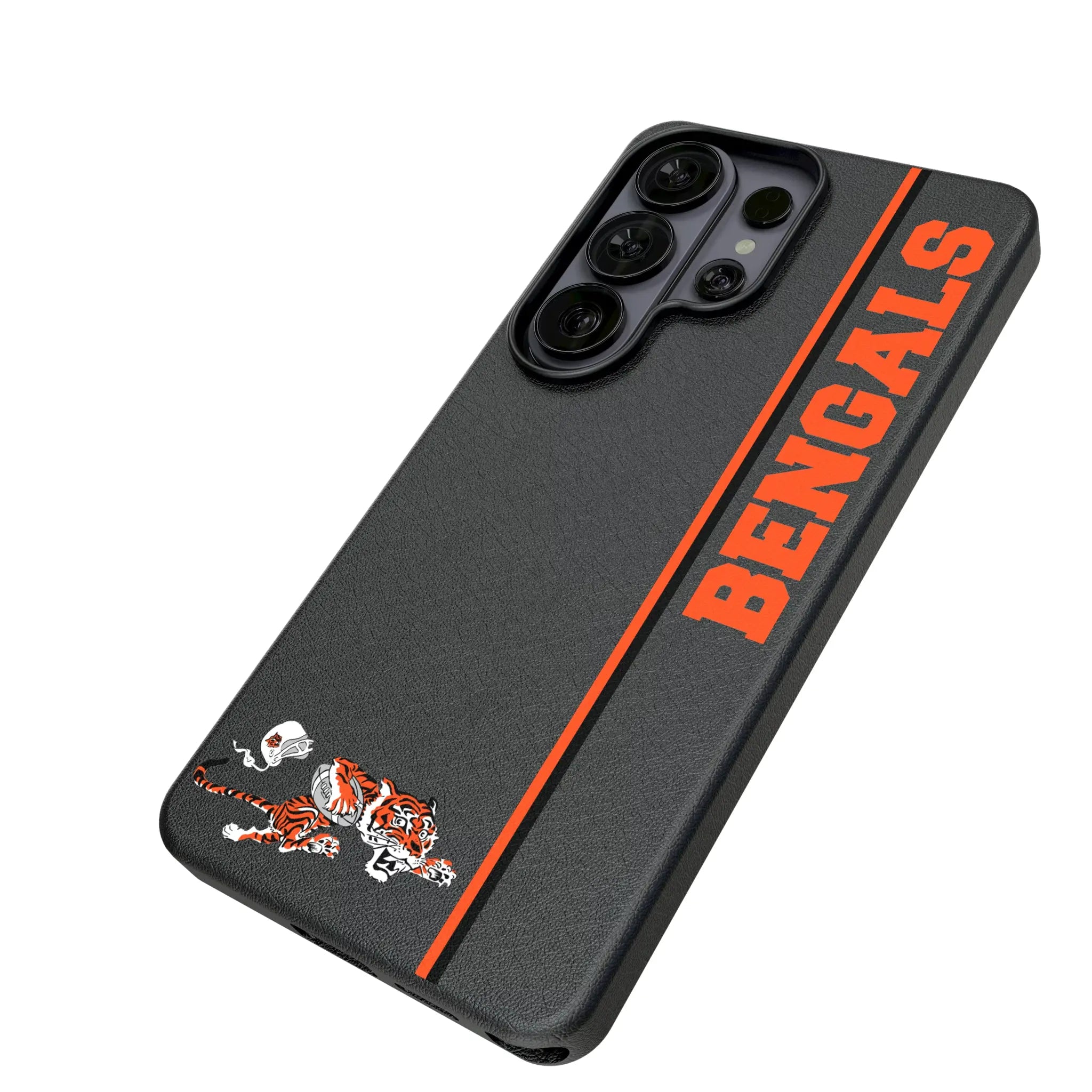 Cincinnati Bengals Historic Collection Sidebar Galaxy MagSafe Compatible Phone Case for Samsung Galaxy - Isometric View#Device_Galaxy S26 Ultra