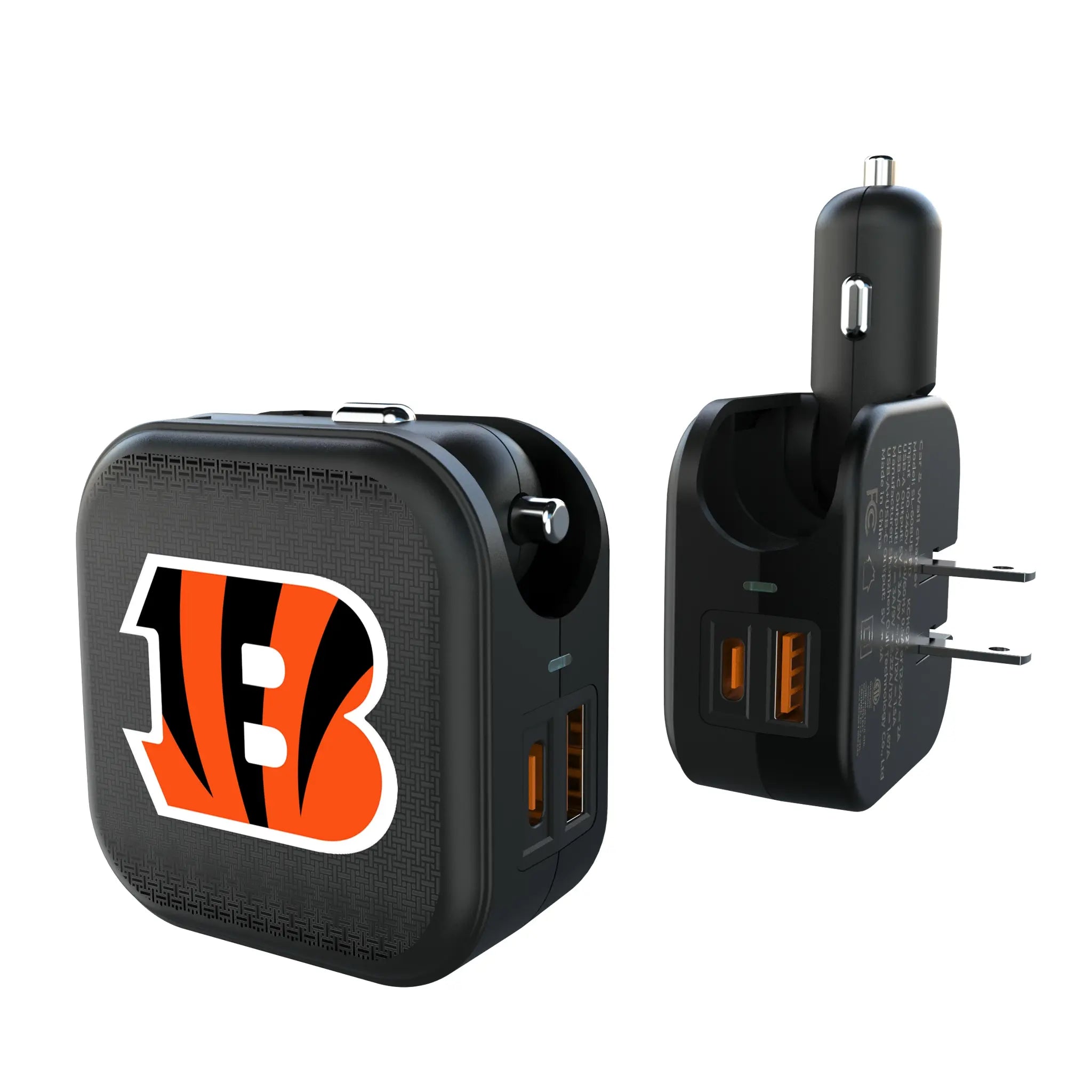 Cincinnati Bengals Linen 2 in 1 USB A/C Charger