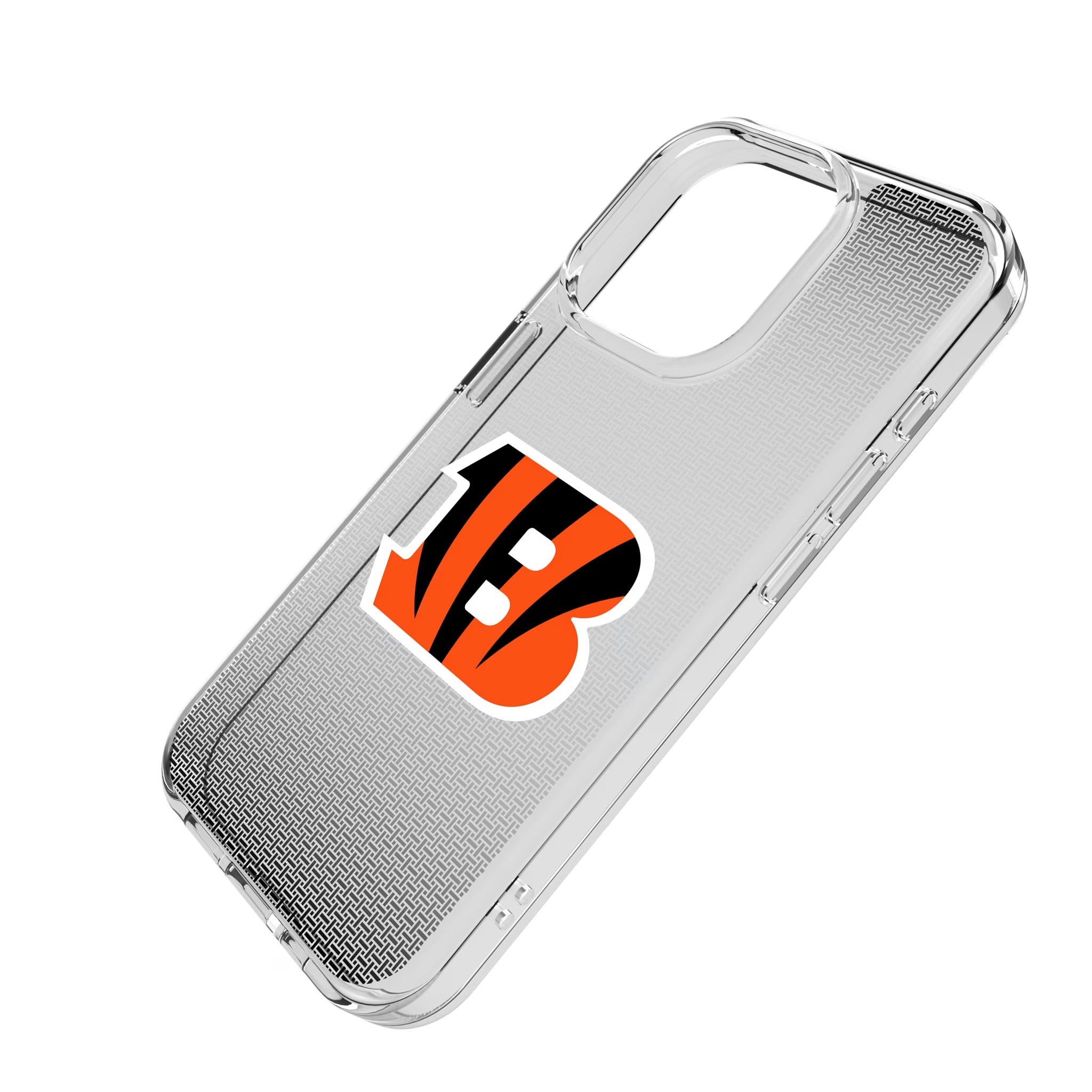 Cincinnati Bengals Linen iPhone Clear Phone Case for Apple iPhone - Isometric View