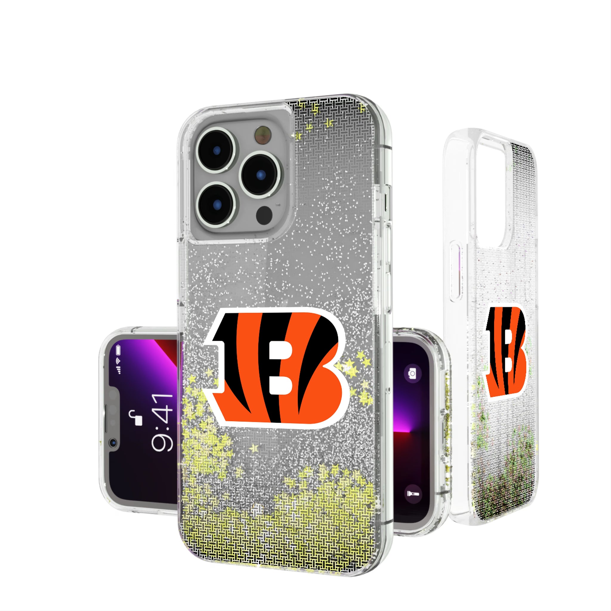 Cincinnati Bengals Linen iPhone Glitter Phone Case for Apple iPhone