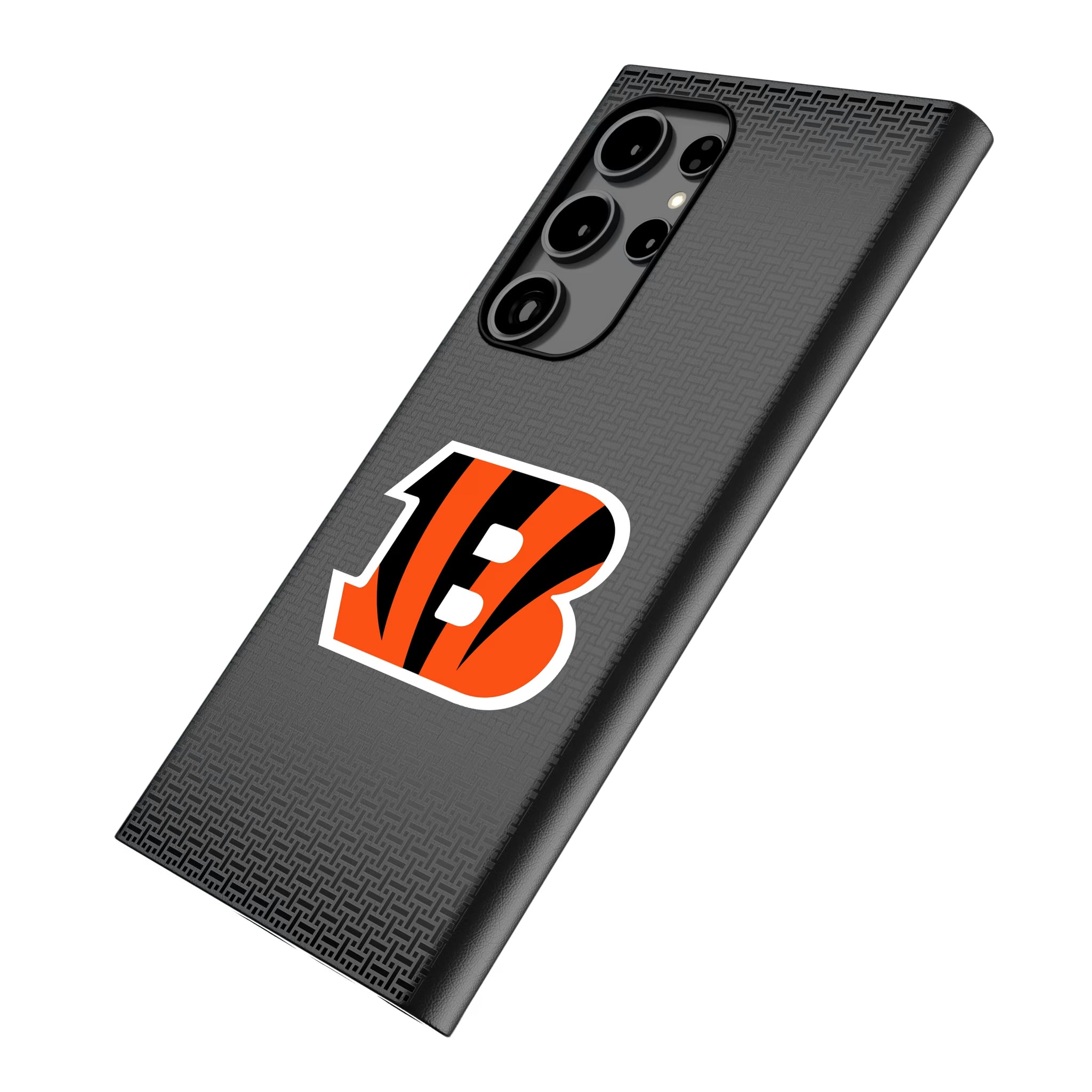Cincinnati Bengals Linen Galaxy MagSafe Compatible Phone Case for Samsung Galaxy - Isometric View
