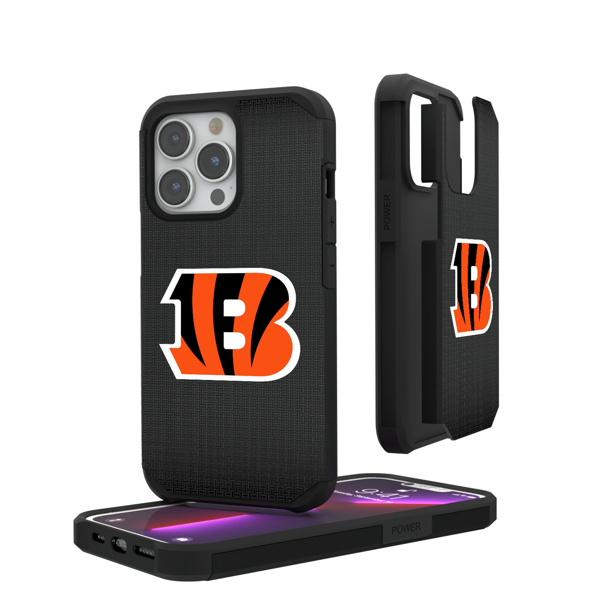 Cincinnati Bengals Linen iPhone Rugged Phone Case for Apple iPhone#Device_iPhone 13 Pro