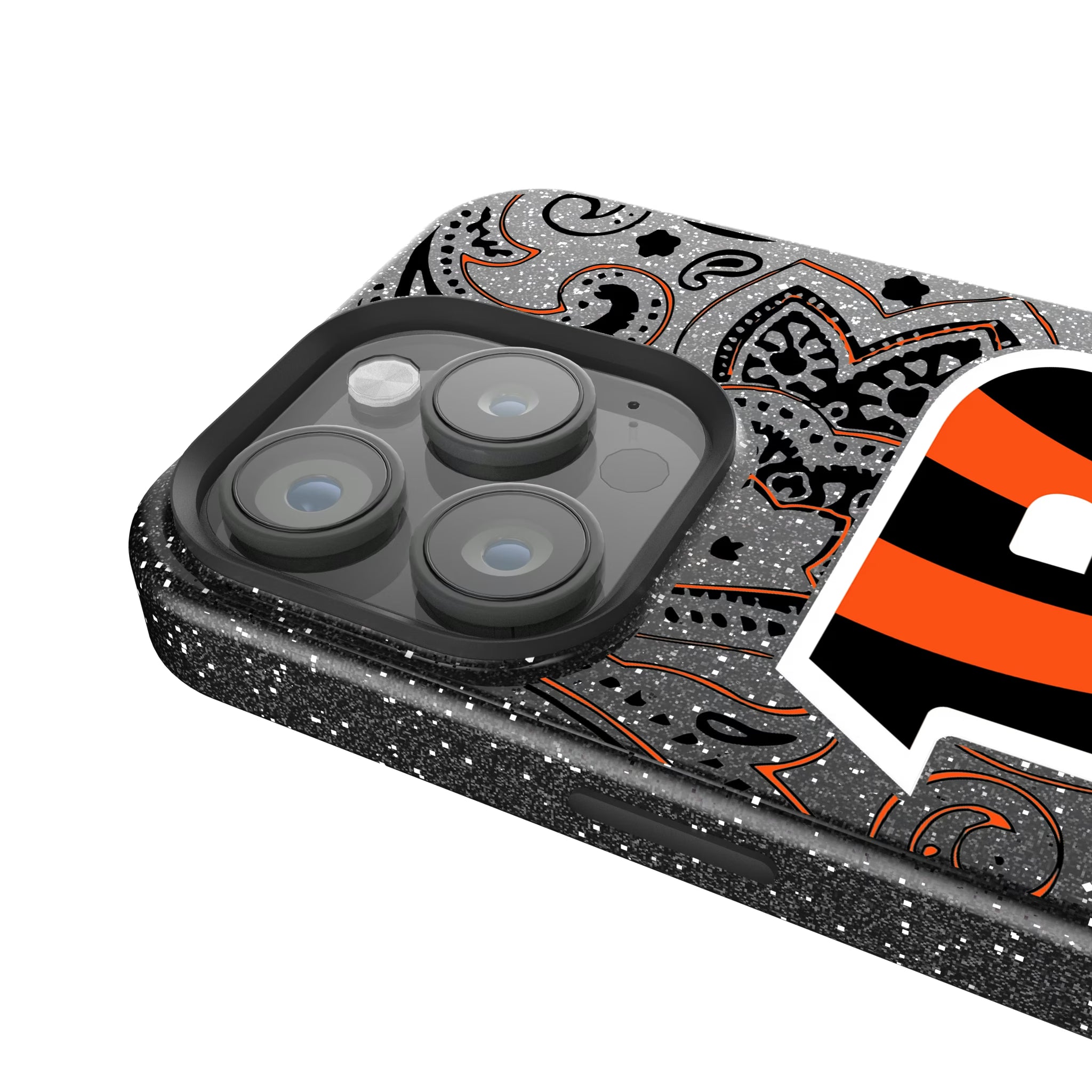 Cincinnati Bengals Paisley iPhone Bling Phone Case for Apple iPhone - Detail