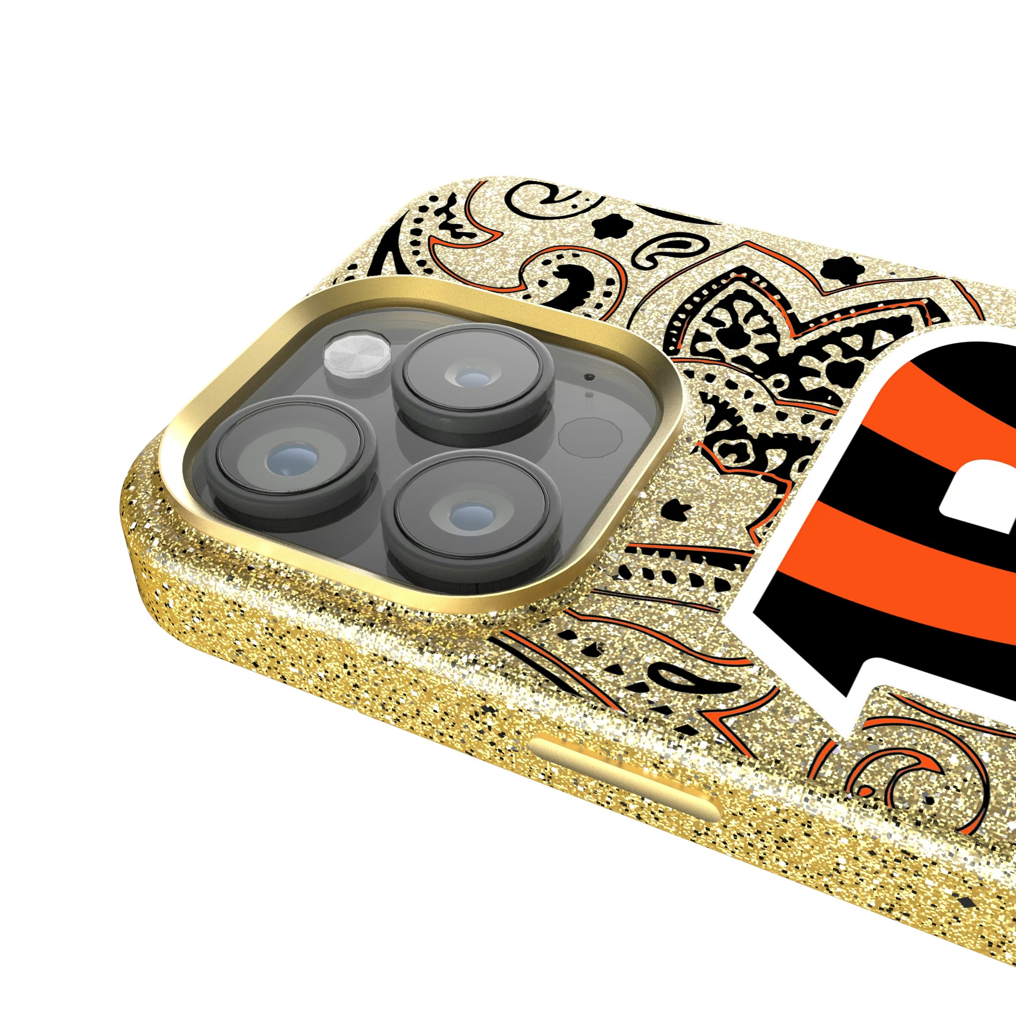 Cincinnati Bengals Paisley iPhone Bling Phone Case for Apple iPhone - Detail