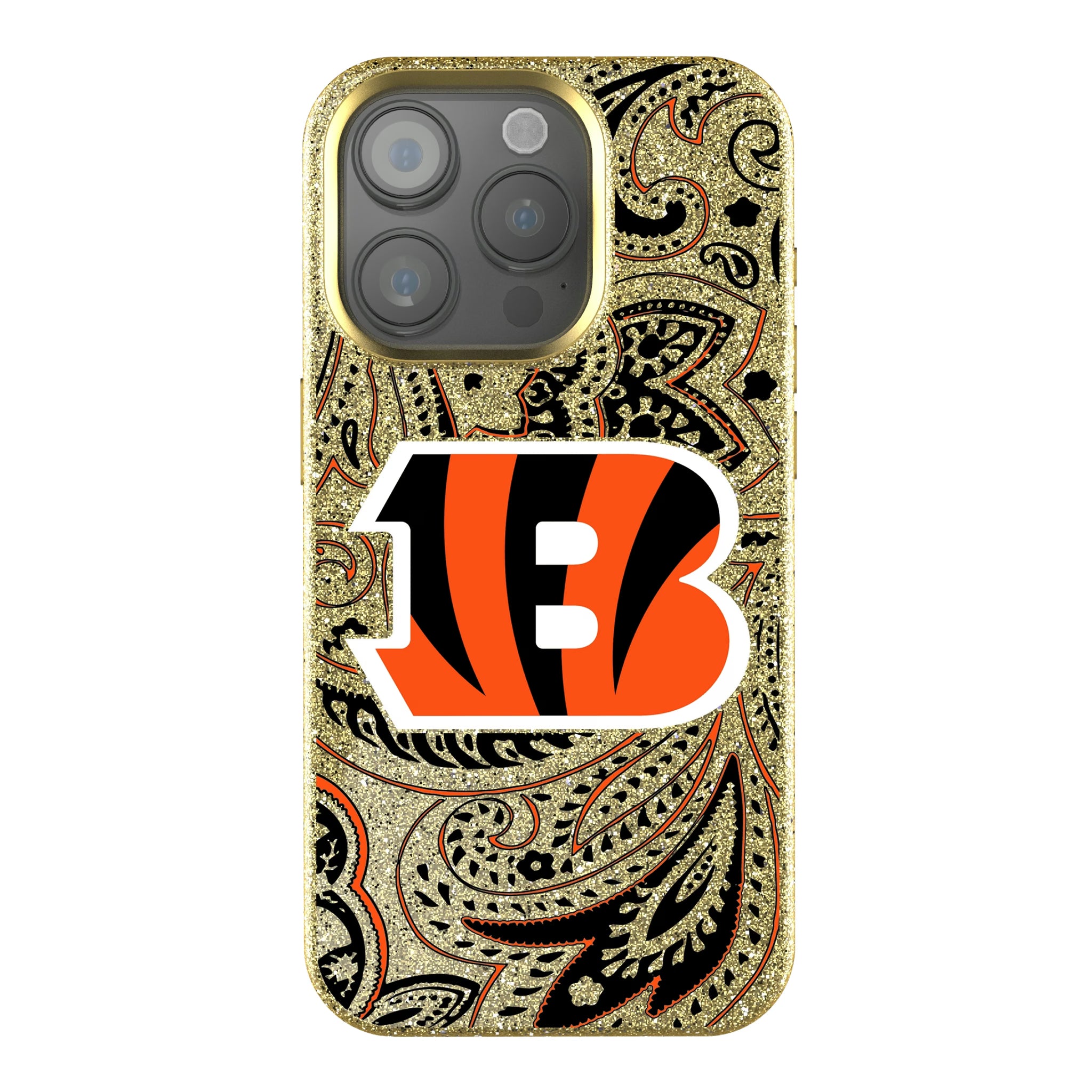 Cincinnati Bengals Paisley iPhone Bling Phone Case for Apple iPhone