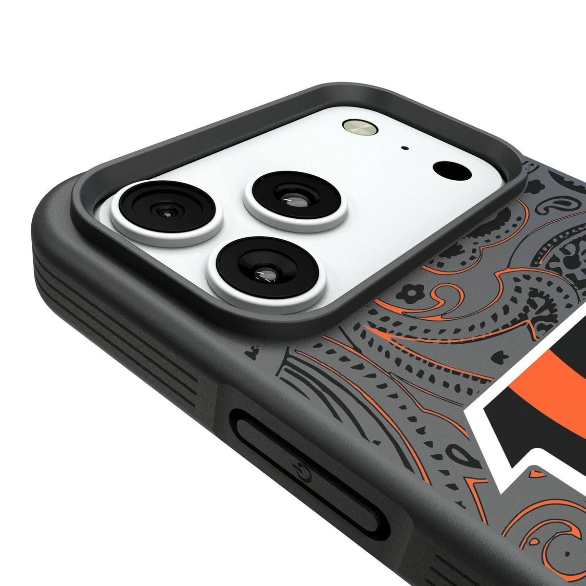Cincinnati Bengals Paisley iPhone Bump Phone Case for Apple iPhone - Detail#Device_iPhone 18 Pro Max