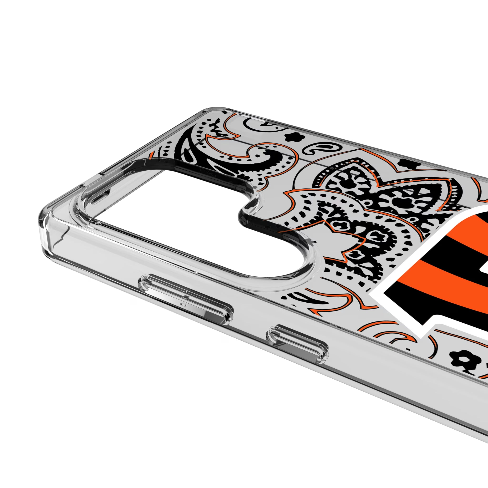 Cincinnati Bengals Paisley Galaxy Clear Phone Case for Samsung Galaxy - Detail