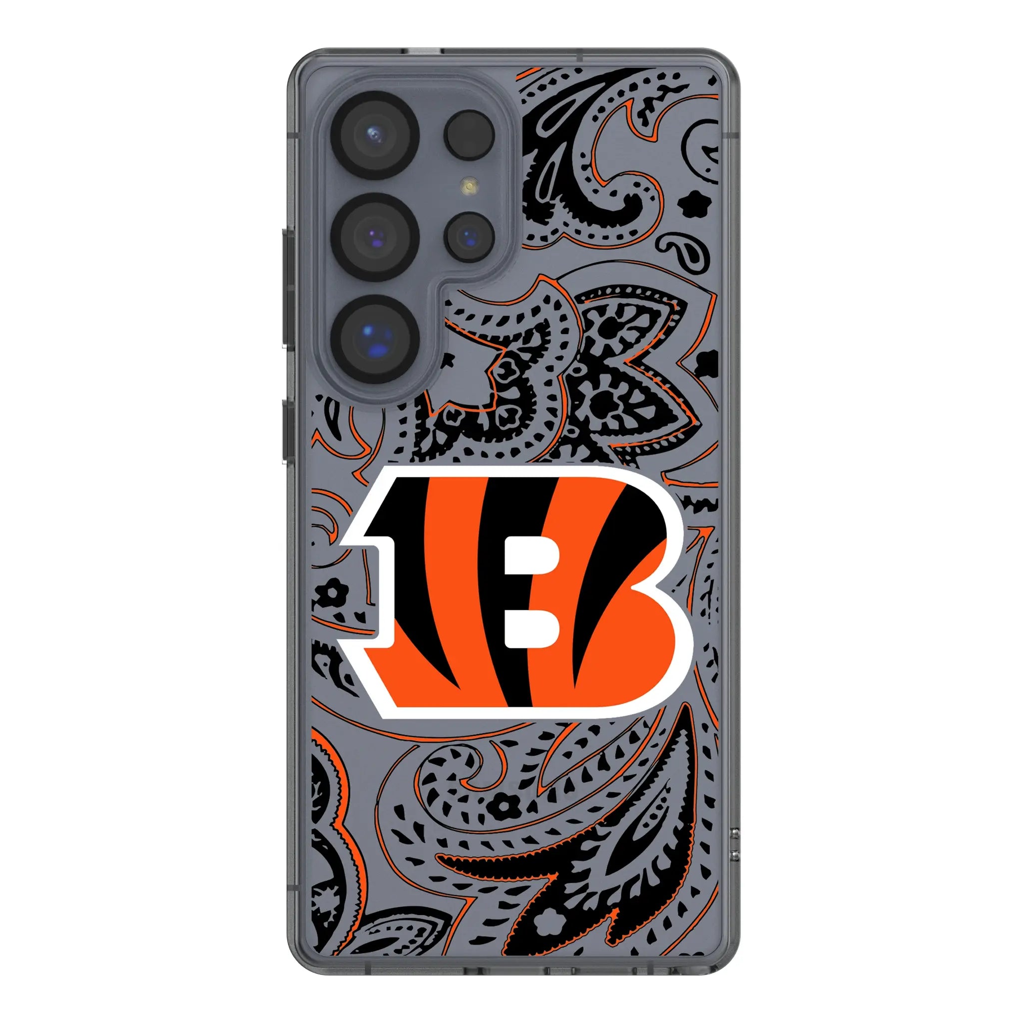 Cincinnati Bengals Paisley Galaxy Clear Phone Case for Samsung Galaxy#Device_Galaxy S25 Ultra