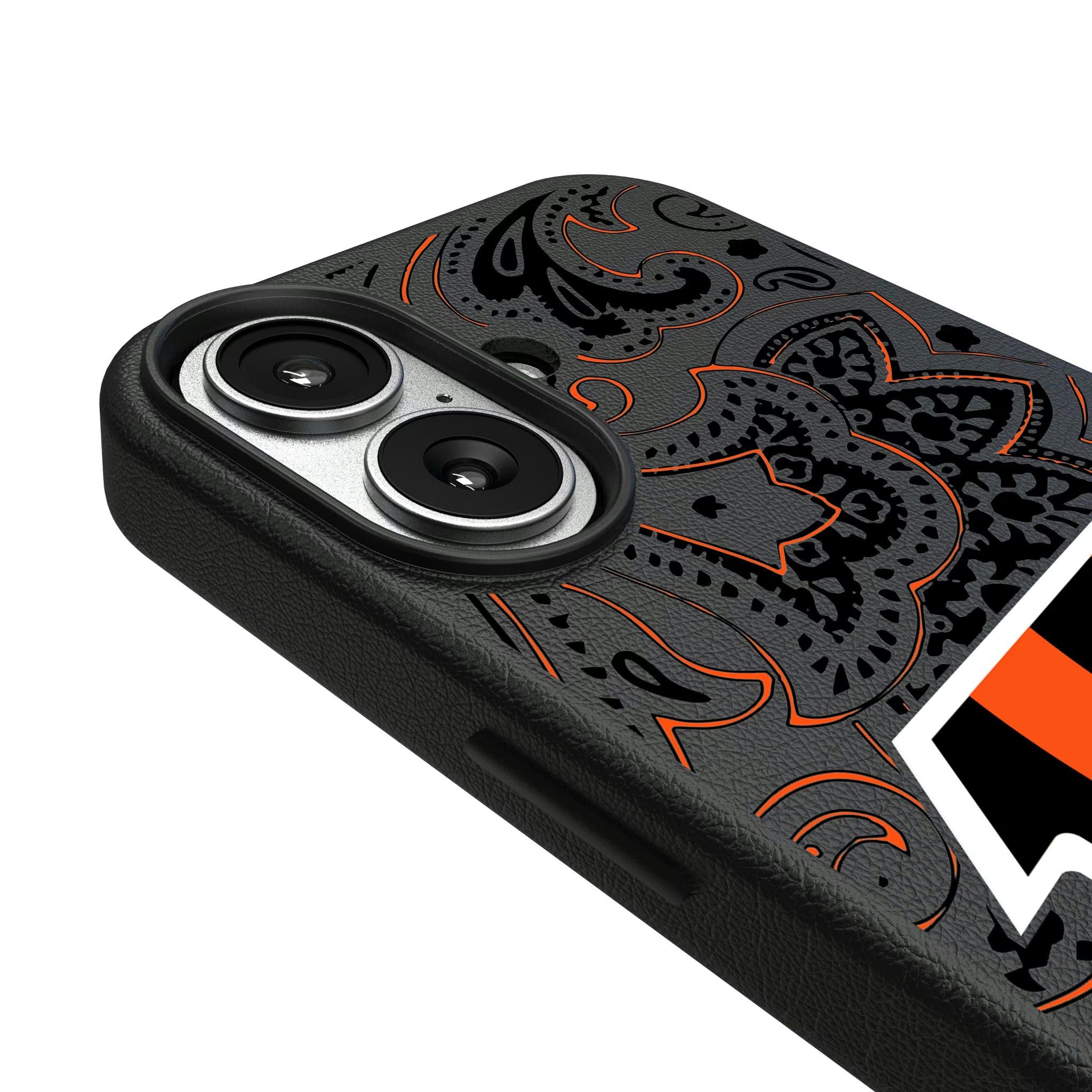 Cincinnati Bengals Paisley iPhone MagSafe Compatible Phone Case for Apple iPhone - Detail#Device_iPhone 17