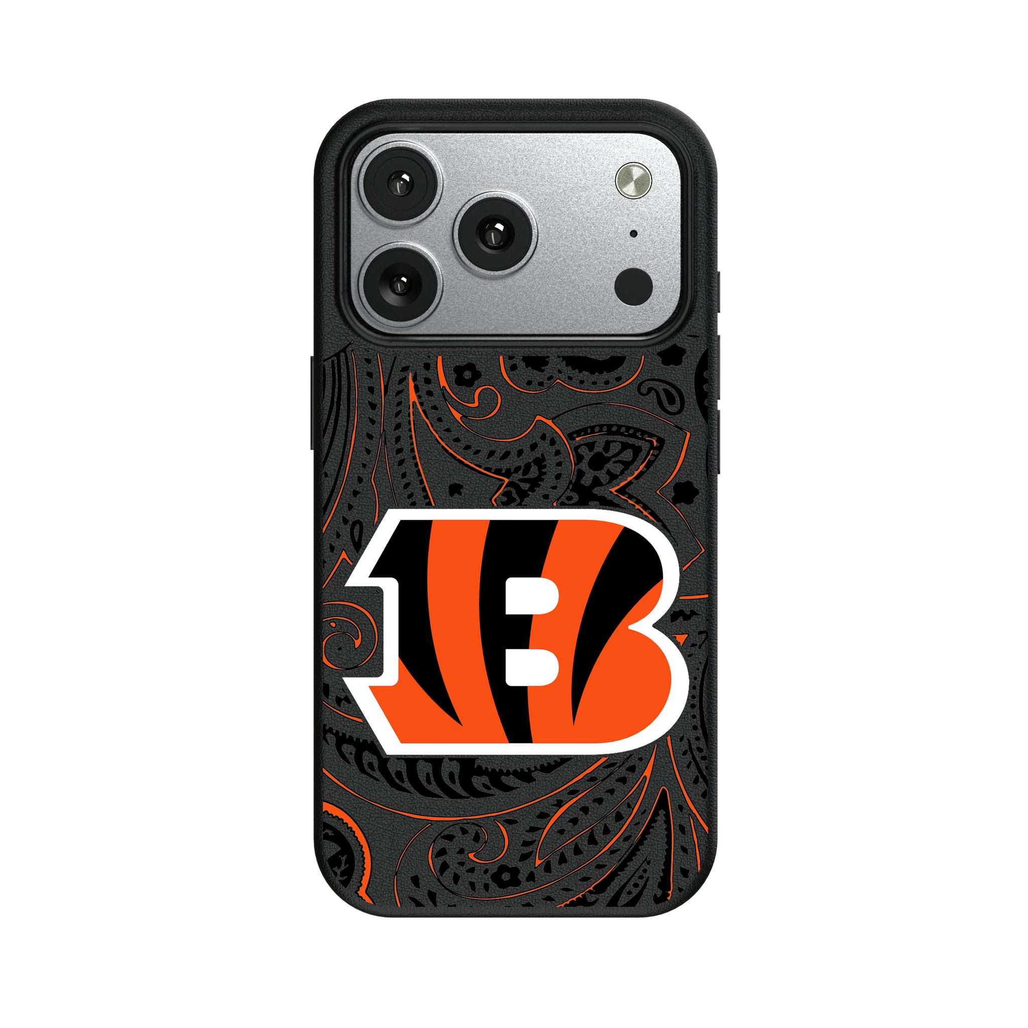 Cincinnati Bengals Paisley iPhone MagSafe Compatible Phone Case for Apple iPhone#Device_iPhone 17 Pro