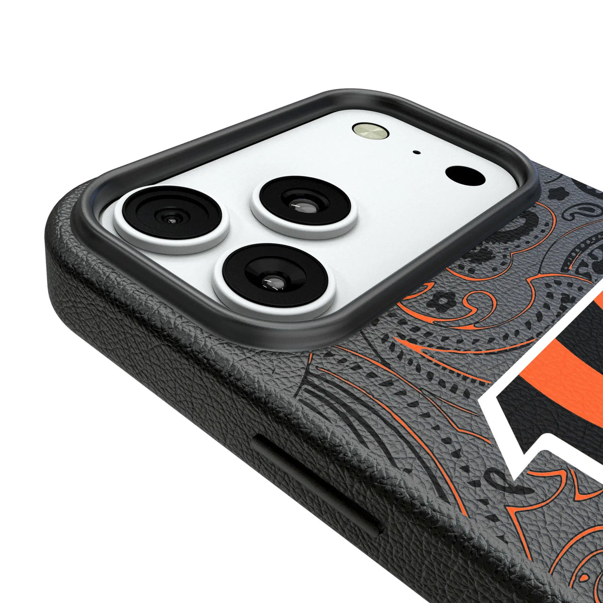 Cincinnati Bengals Paisley iPhone MagSafe Compatible Phone Case for Apple iPhone - Detail#Device_iPhone 18 Pro Max