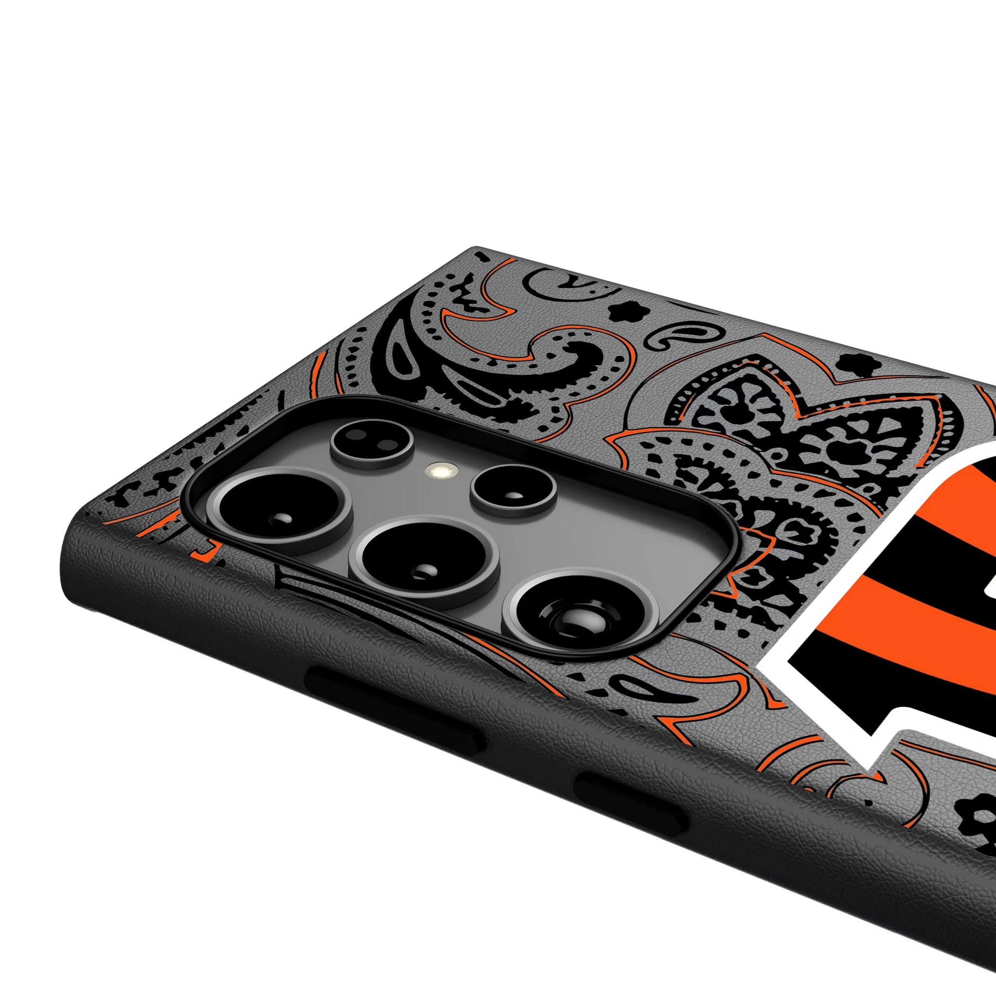 Cincinnati Bengals Paisley Galaxy MagSafe Compatible Phone Case for Samsung Galaxy - Detail