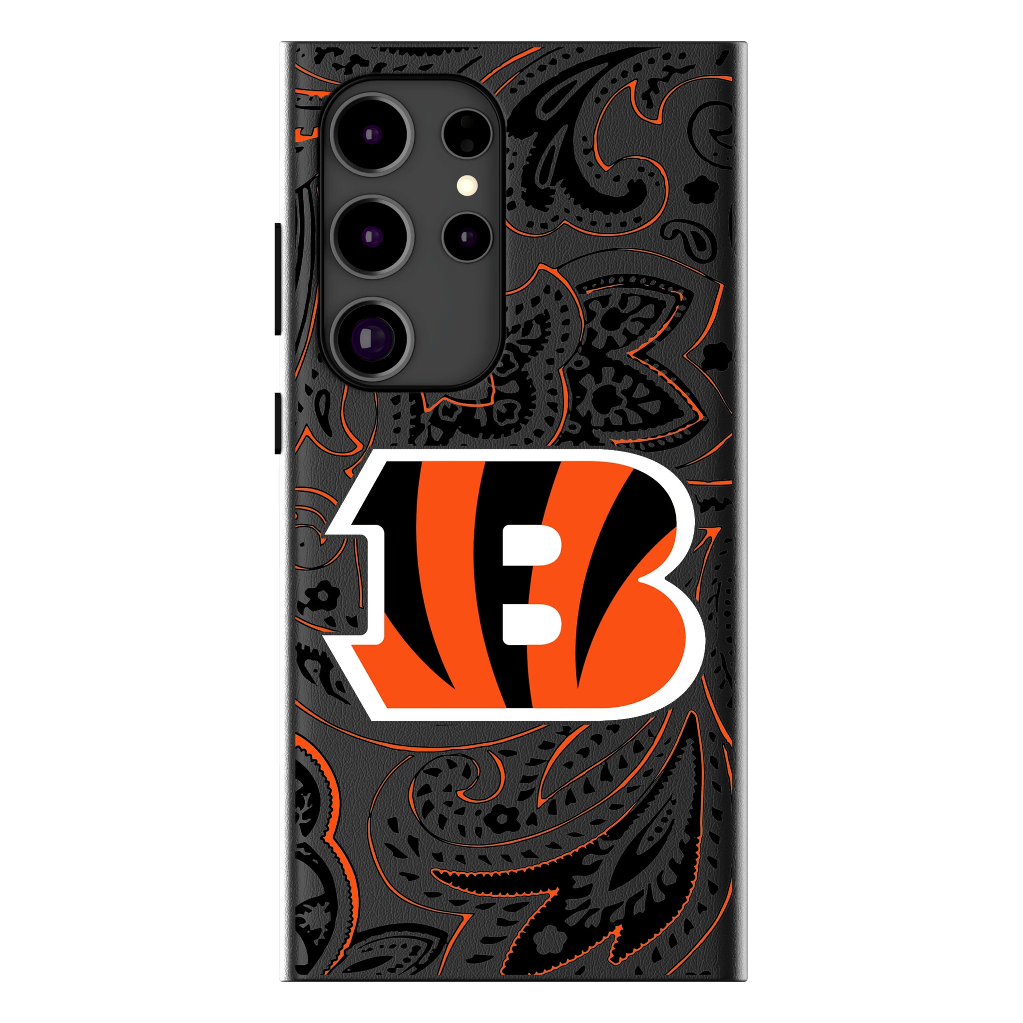 Cincinnati Bengals Paisley Galaxy MagSafe Compatible Phone Case for Samsung Galaxy
