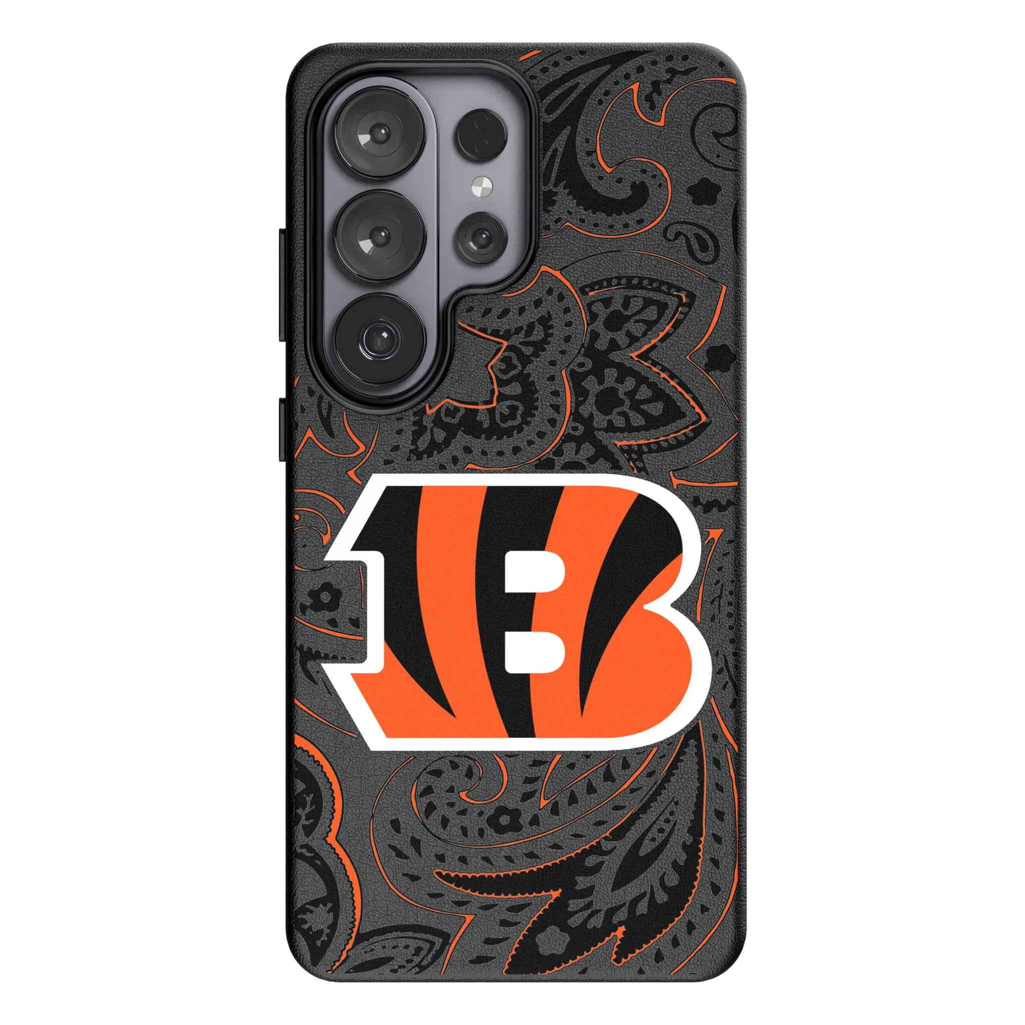 Cincinnati Bengals Paisley Galaxy MagSafe Compatible Phone Case for Samsung Galaxy#Device_Galaxy S26 Ultra