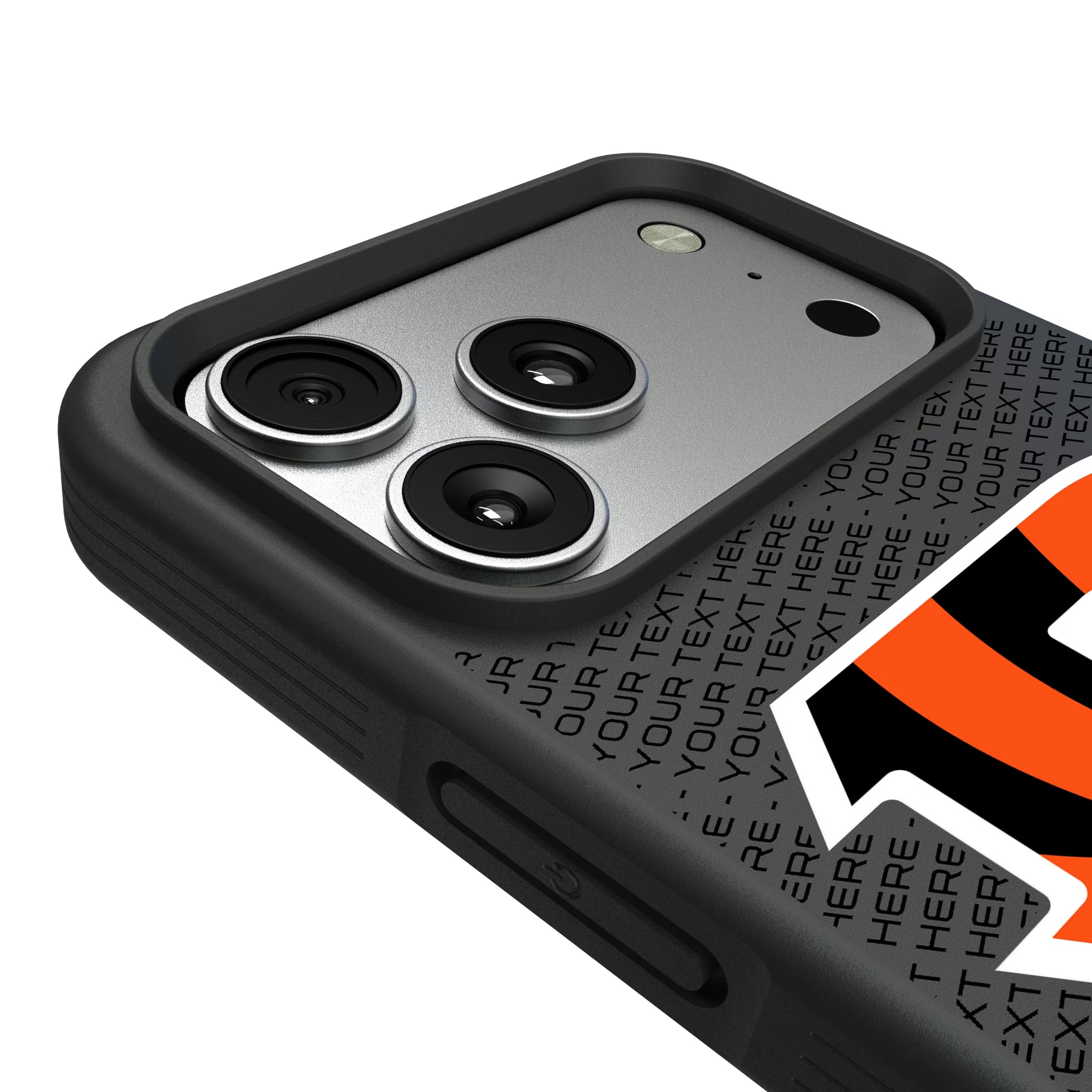 Cincinnati Bengals Personalized EndZone Plus iPhone Bump Phone Case for Apple iPhone - Detail#Device_iPhone 17 Pro Max