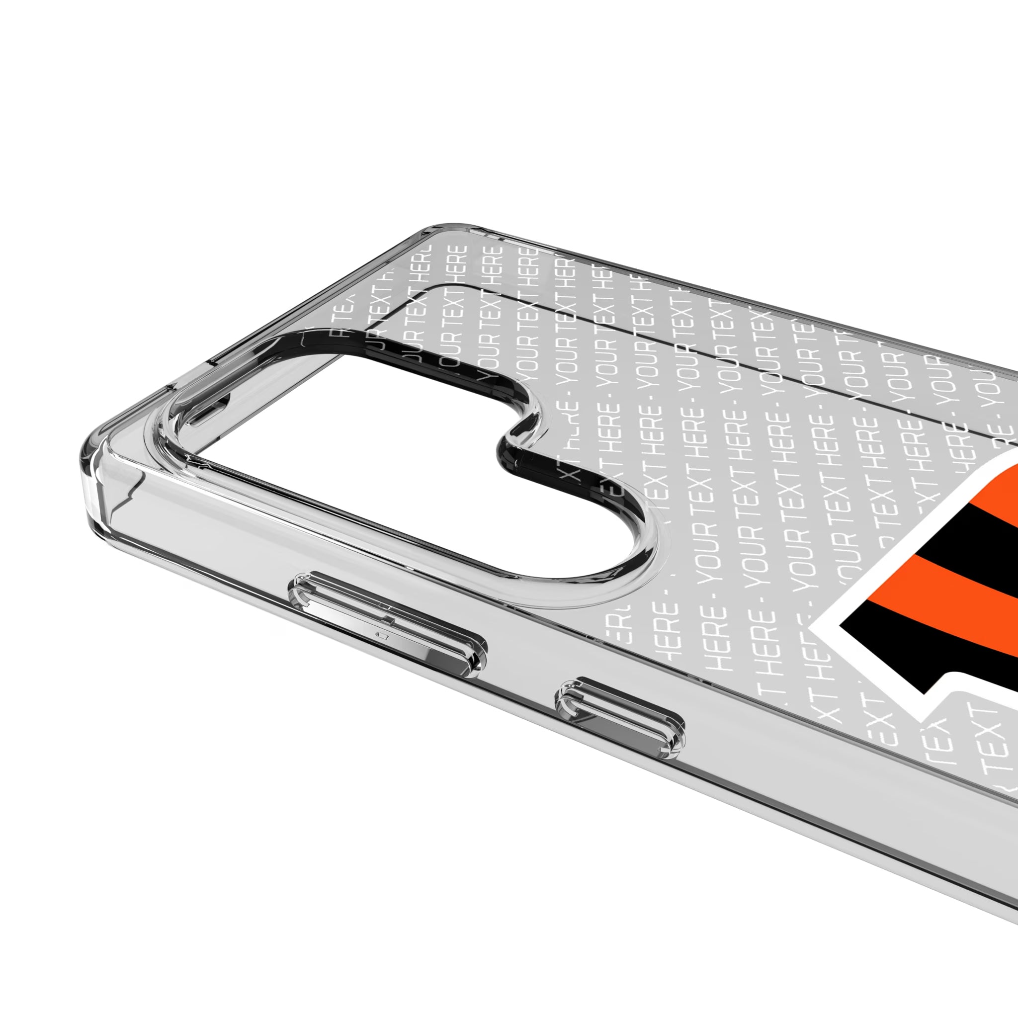 Cincinnati Bengals Personalized EndZone Plus Galaxy Clear Phone Case for Samsung Galaxy - Detail