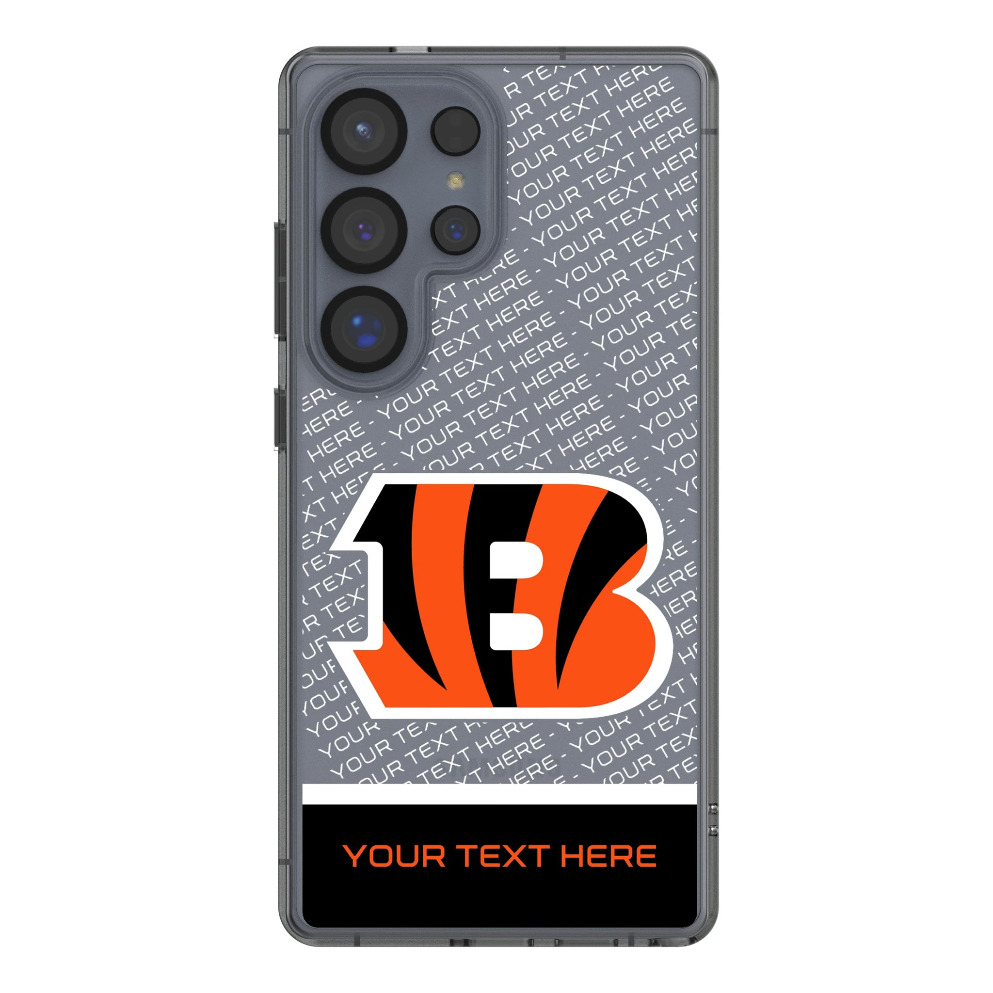 Cincinnati Bengals Personalized EndZone Plus Galaxy Clear Phone Case for Samsung Galaxy