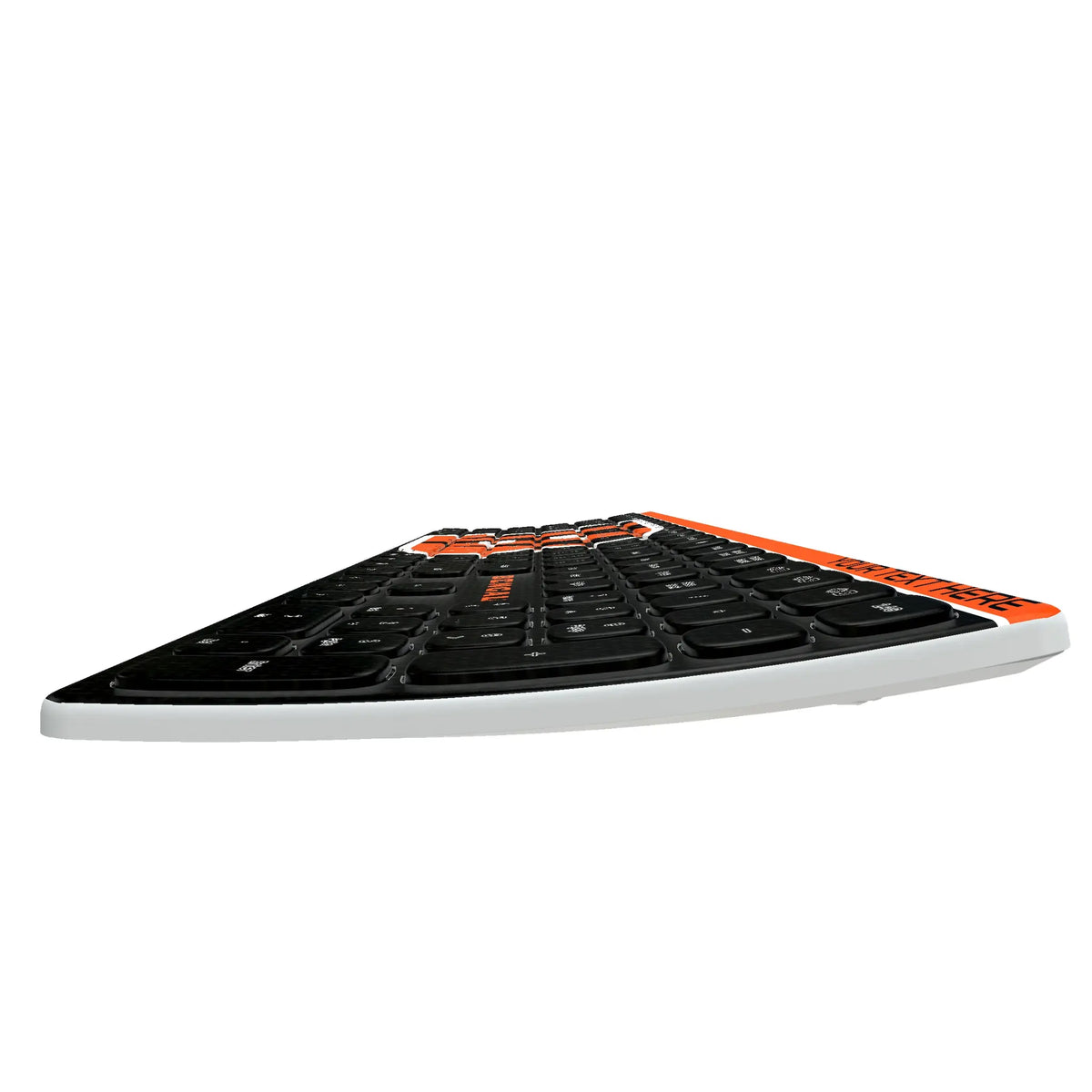 Cincinnati Bengals Personalized Endzone Solid KKB605 Curved Wireless Keyboard
