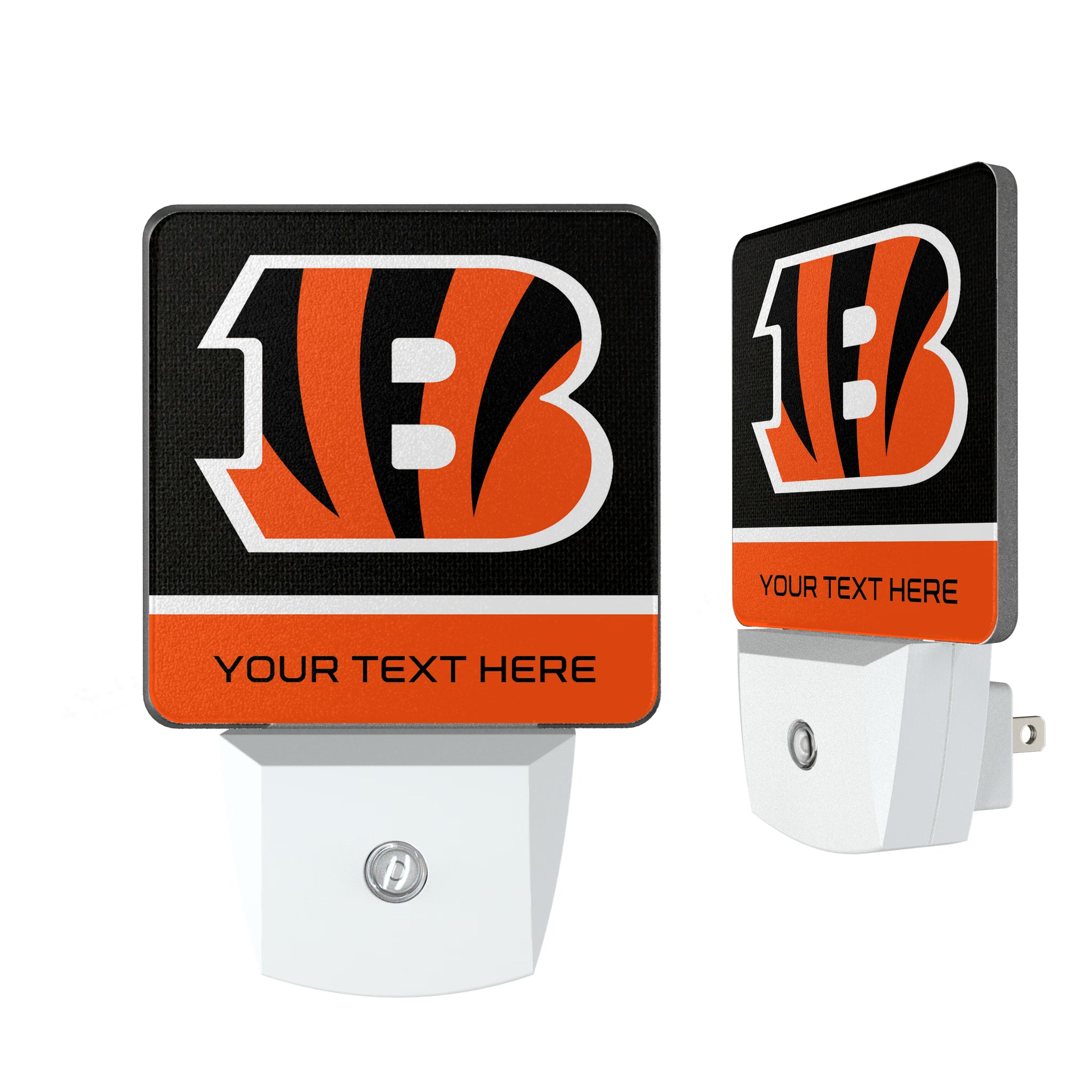 Cincinnati Bengals Personalized Endzone Solid Night Light 2-Pack