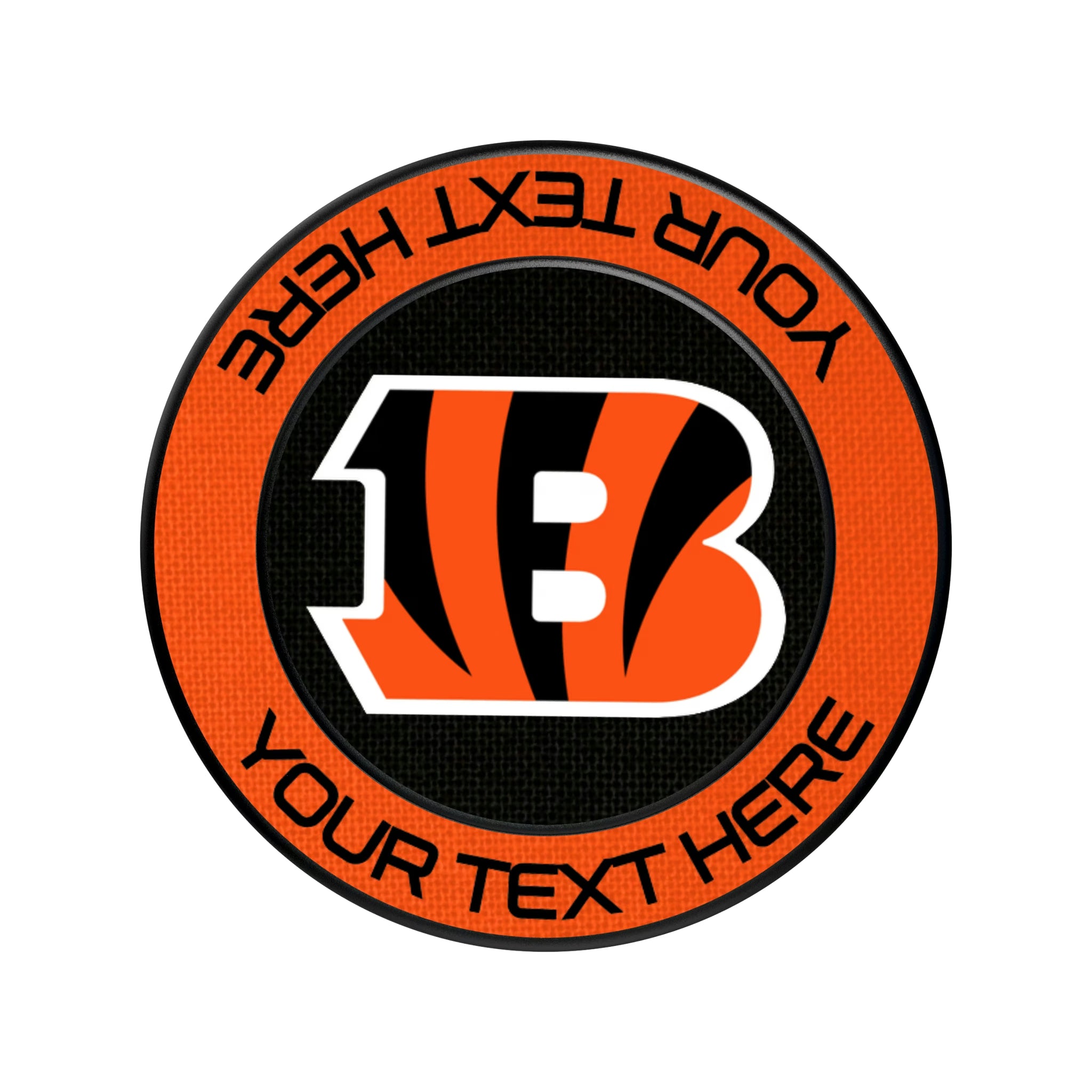 Cincinnati Bengals Personalized Endzone Solid Popsockets Round Magnetic