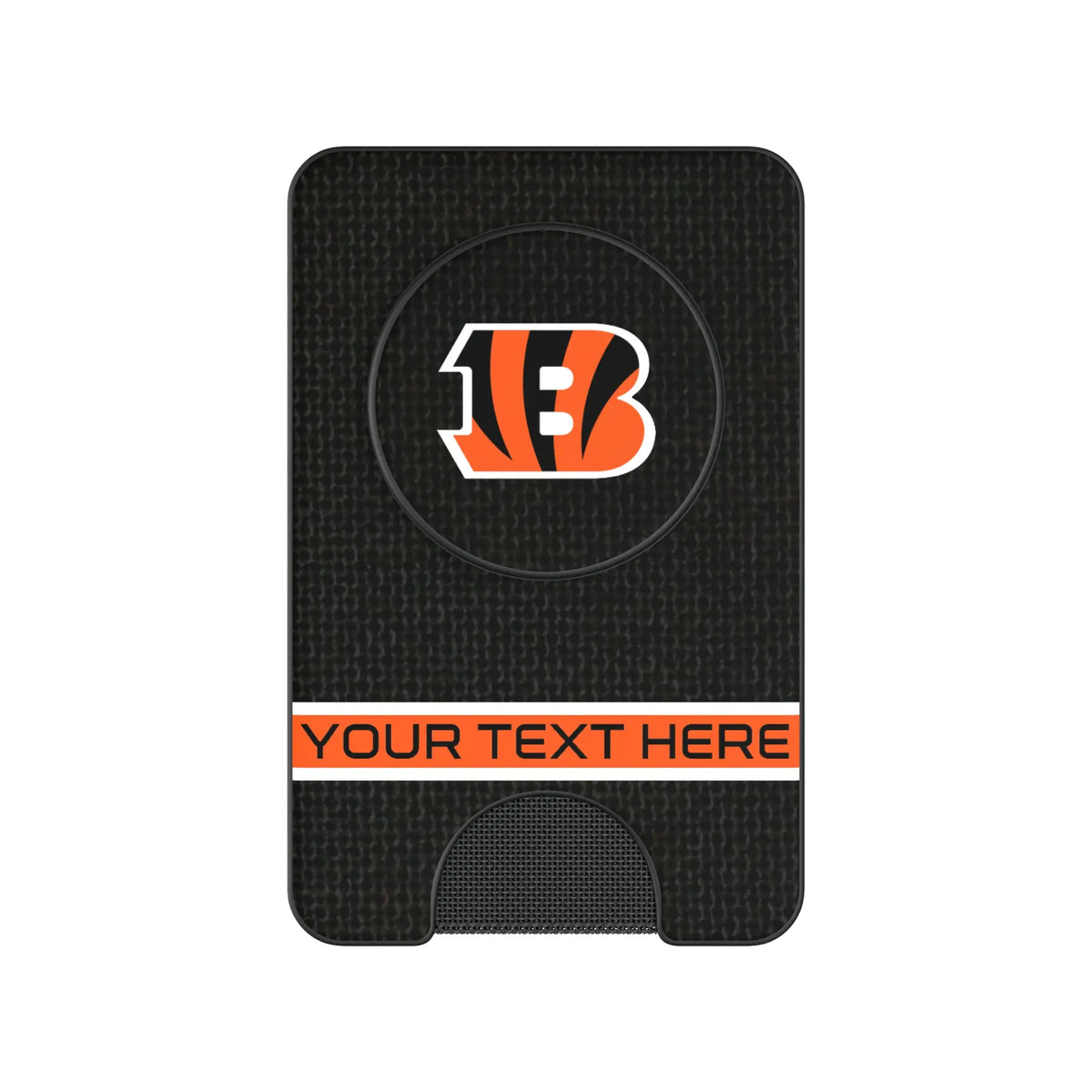 Cincinnati Bengals Personalized Endzone Solid Popsockets Wallet Magnetic